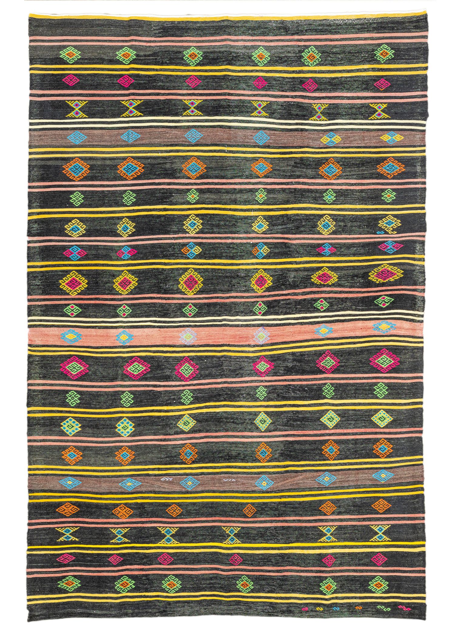 Jeremia Etnik Desenli Cicim Kilim 256x390 cm