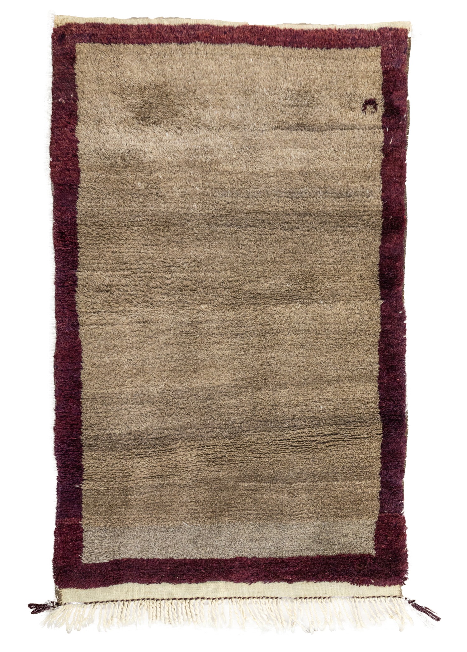 Dali Hand-Woven Brown Wool Rug 94x154 cm