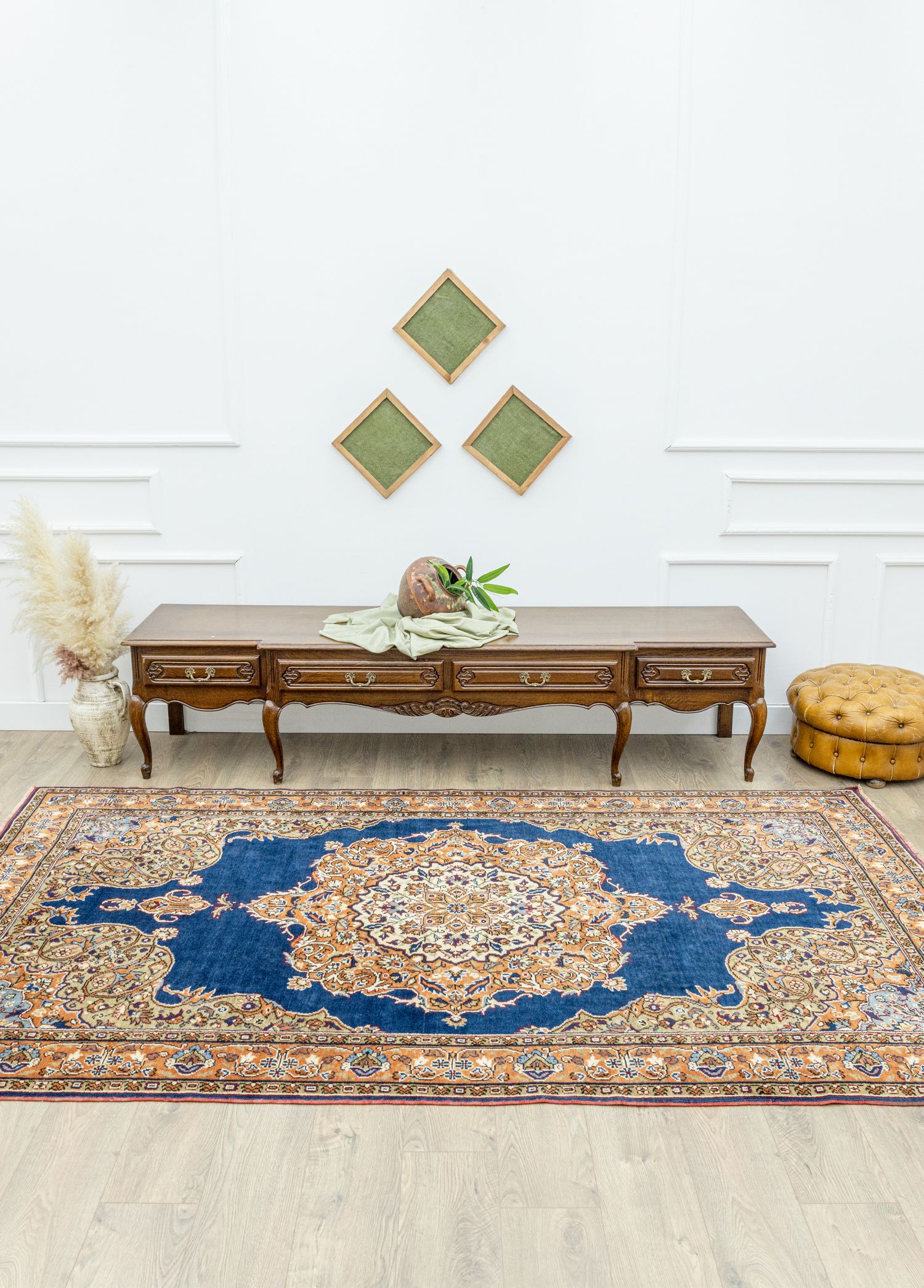 Beyreli Medallion Designed Handwoven Rug 169x290 cm