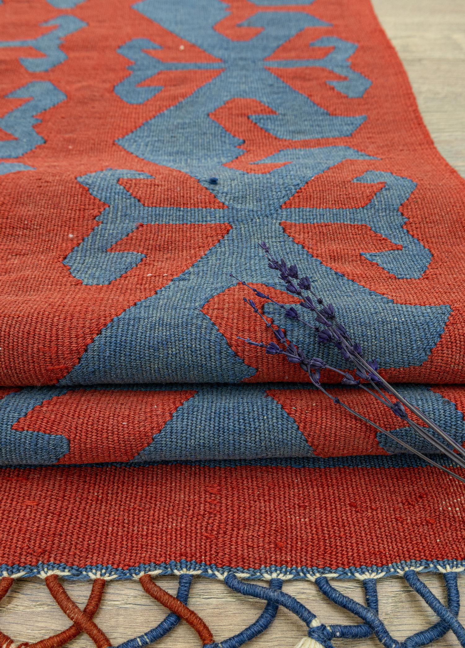 Ihlara El Dokuma Kırmızı Kilim 195x281 cm