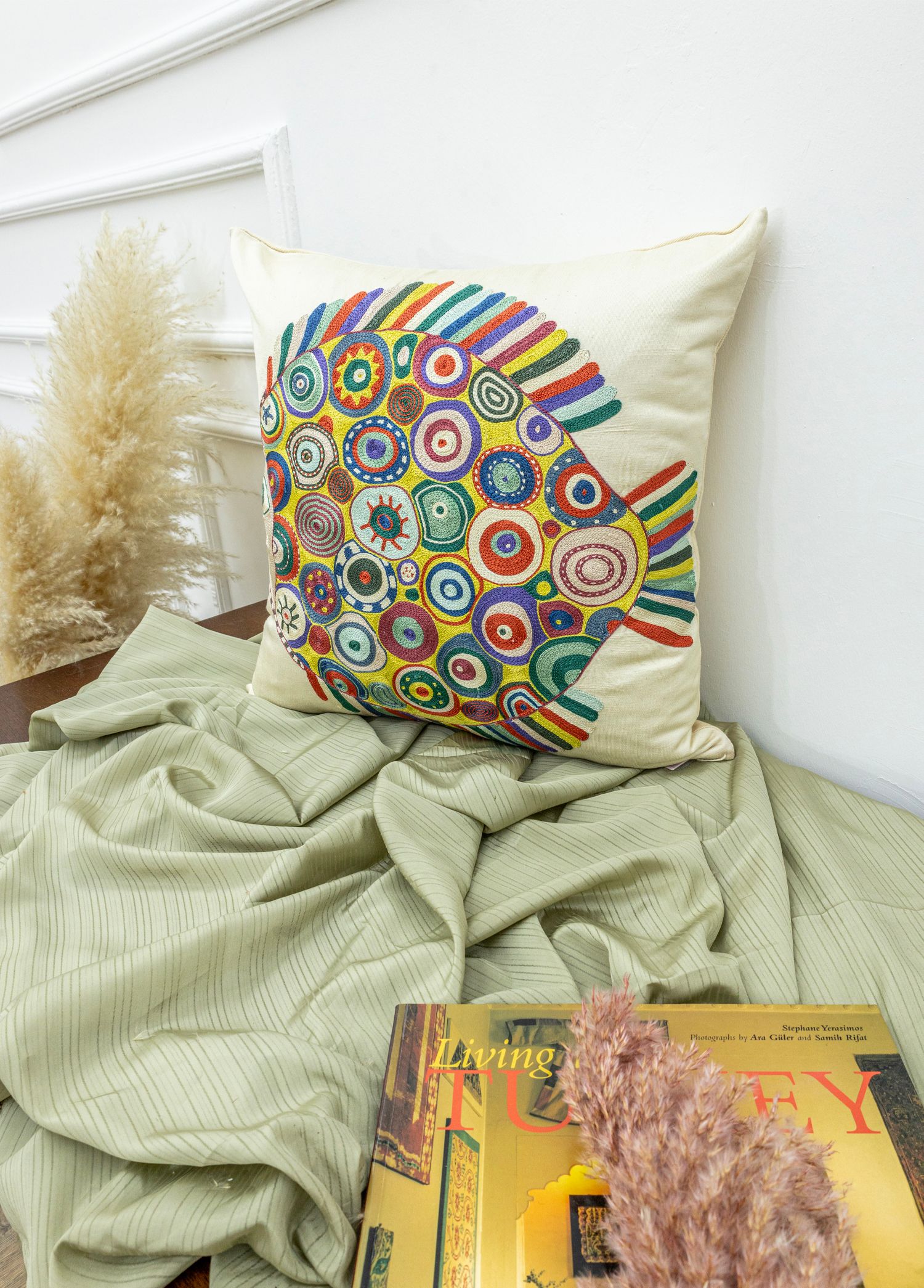 Lilty Bohemian Decorative Silk Cushion 50x50 cm