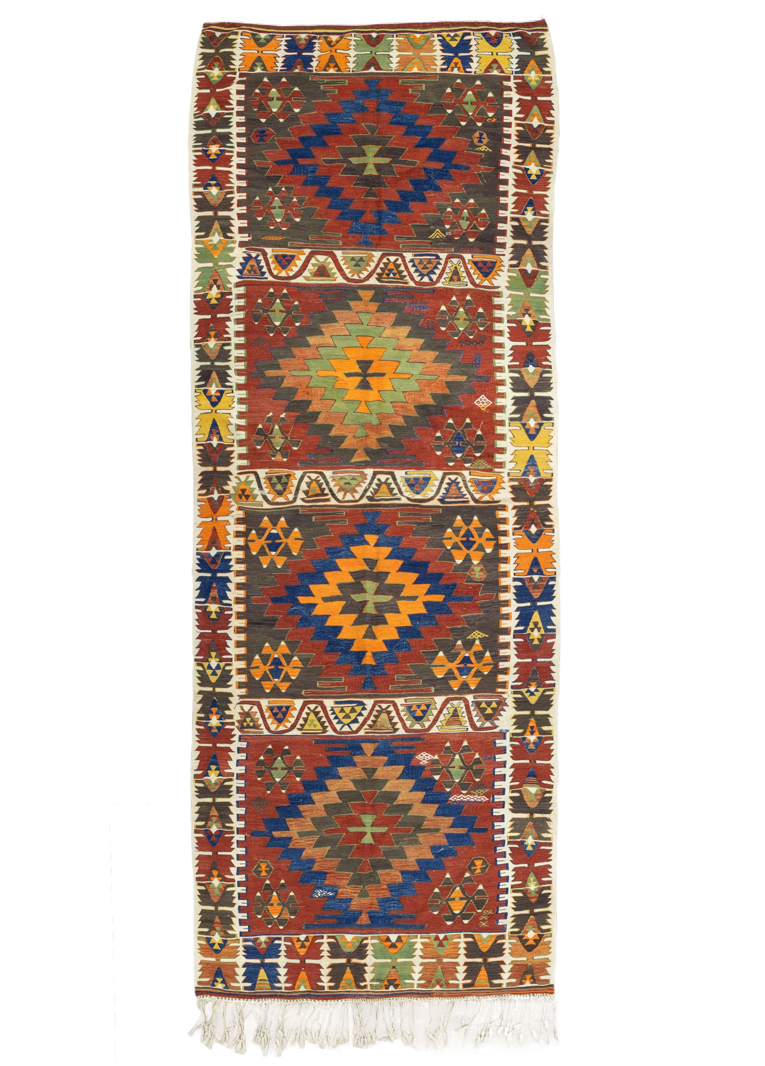 Konya, Bulumya Antiques Handwoven Kilim Runner 149x417 cm