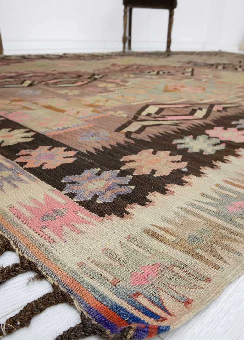 Killer Vintage Obruk Etnik Desenli Kilim 202x360 cm