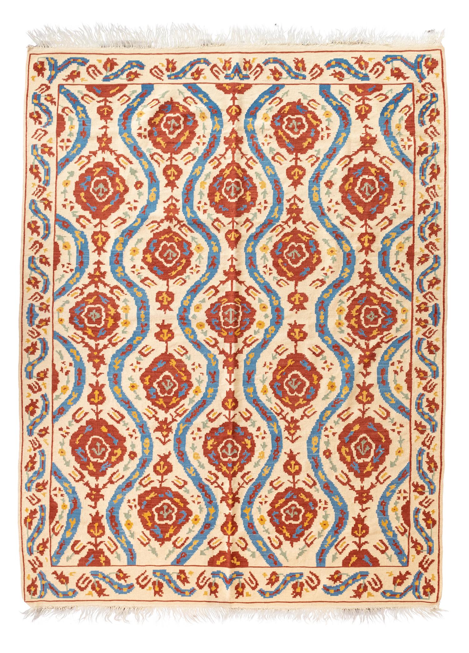 Klair Uzbek Patterned Hand Woven Wool Rug 170x224 cm
