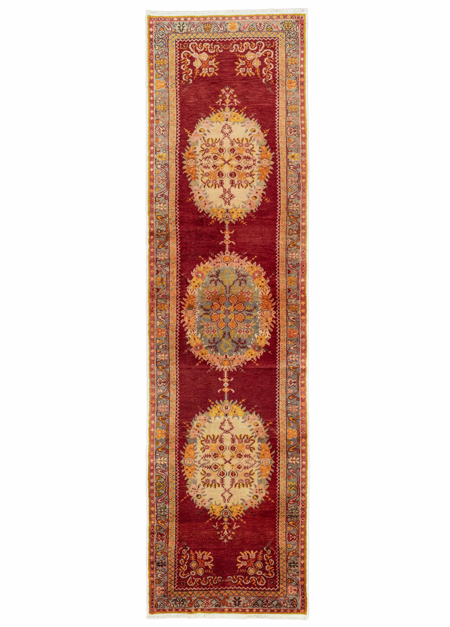 Miraz Kırmızı El Dokuma Güney Yolluk 99x379 cm