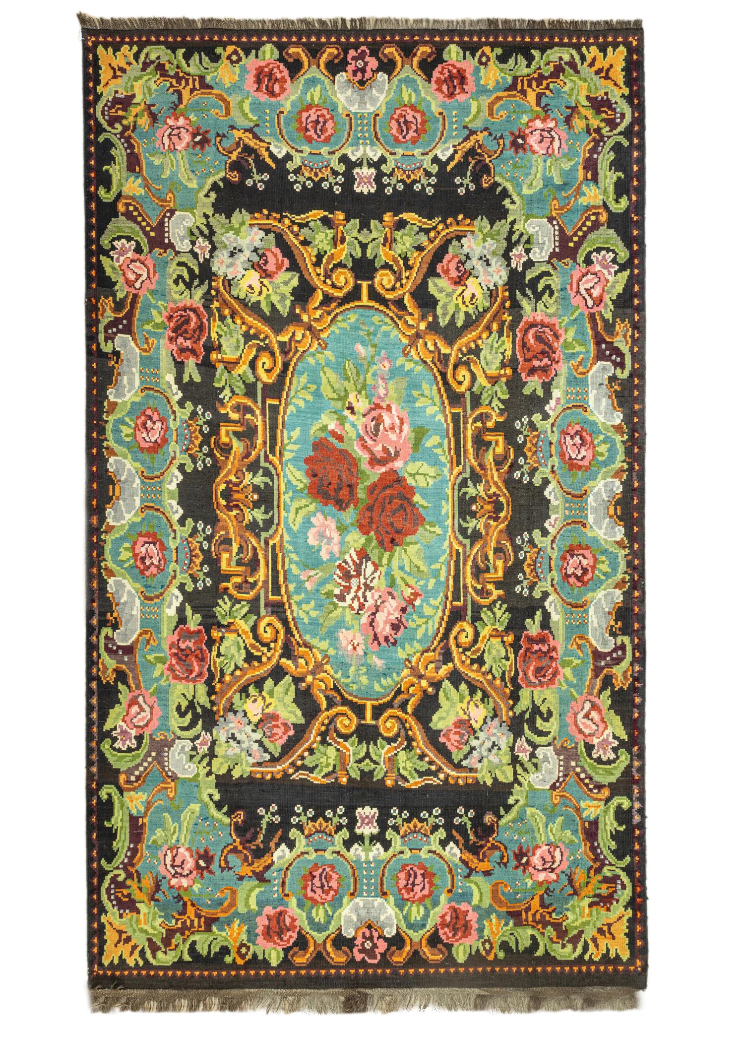 Gaia Floral El Dokuma Yün Kilim 191x310 cm