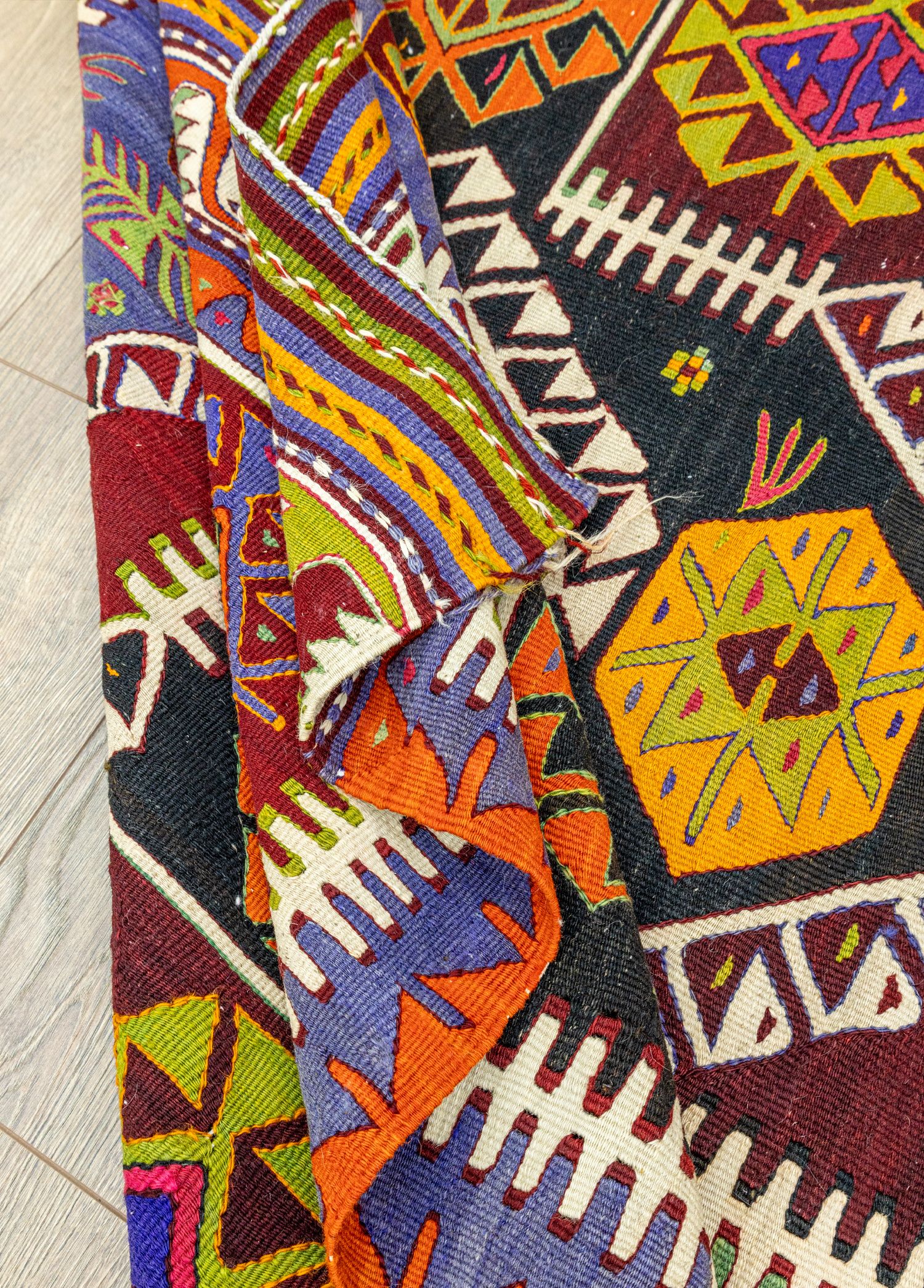 Pakdest Renkli El Dokuma Kavak Kilim 118x186 cm