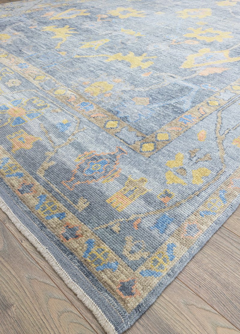 Kharun Floral Patterned Oushak Rug 256x371 cm