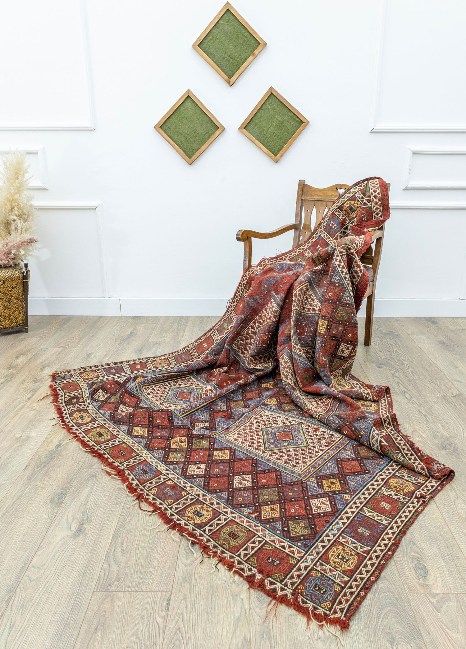 Konya, Hand-Woven Antique Cicim Kilim 170x230 cm