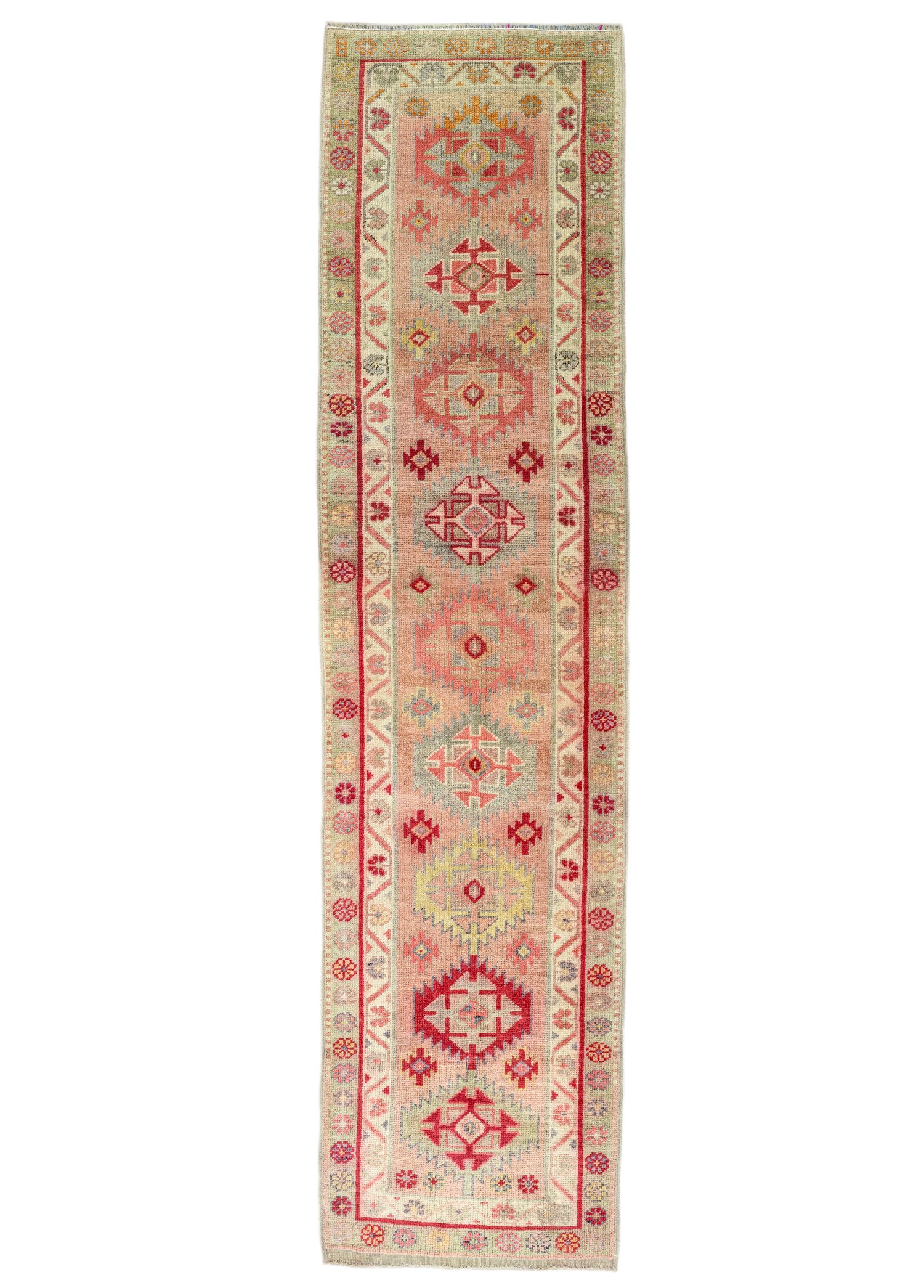 Handwoven Herki Runner in Ash Blonde Color 86x350 cm