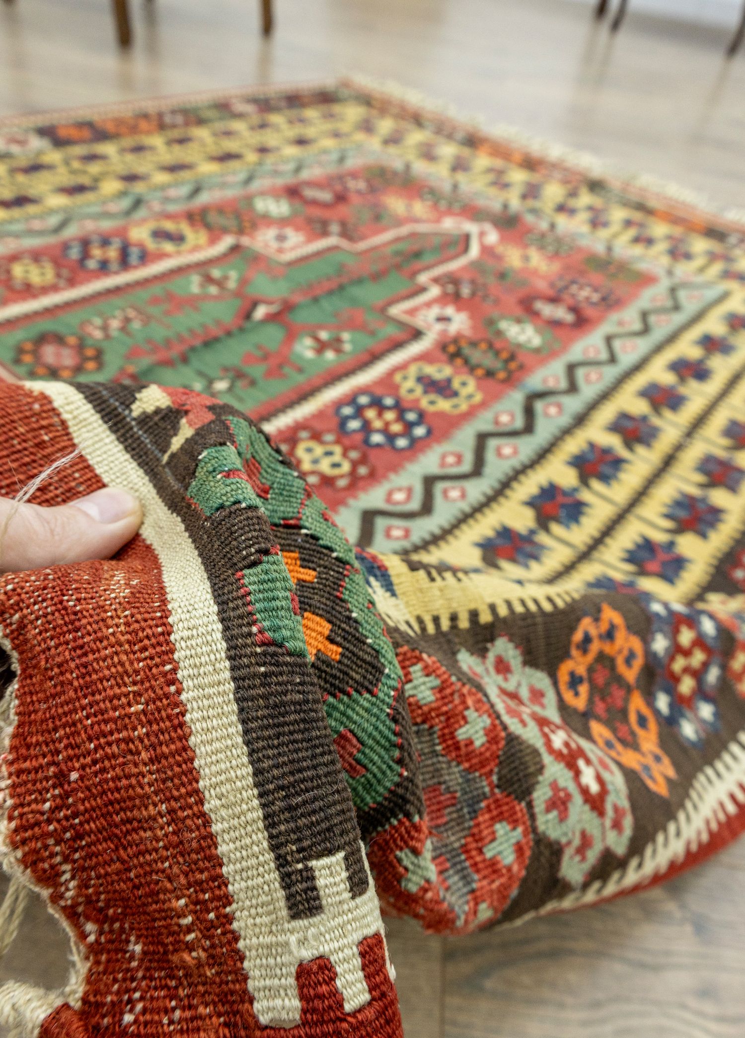 Erzurum, Handwoven Antique Wool Kilim