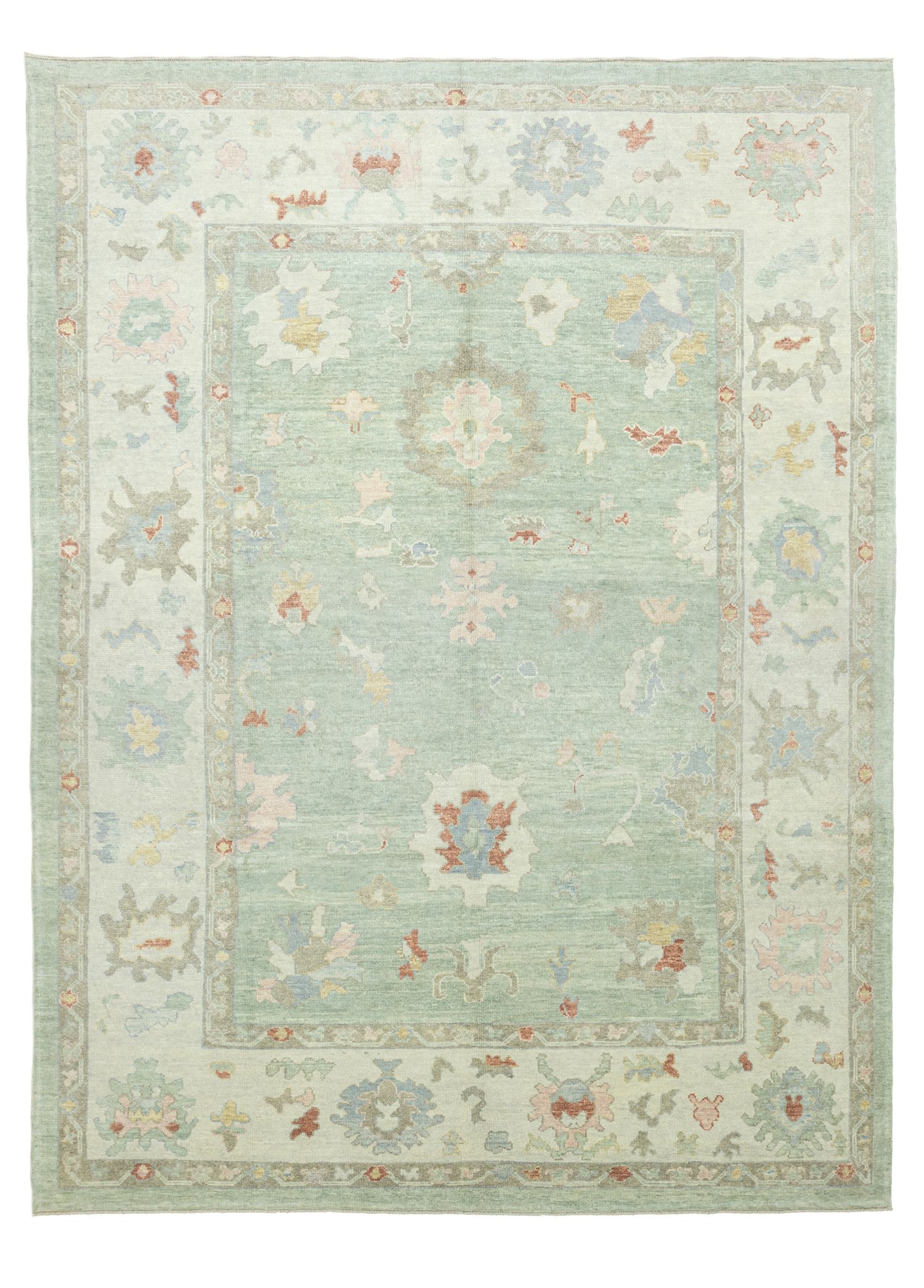 Adin Pastel Colored Handwoven Uşak Rug 305x415 cm