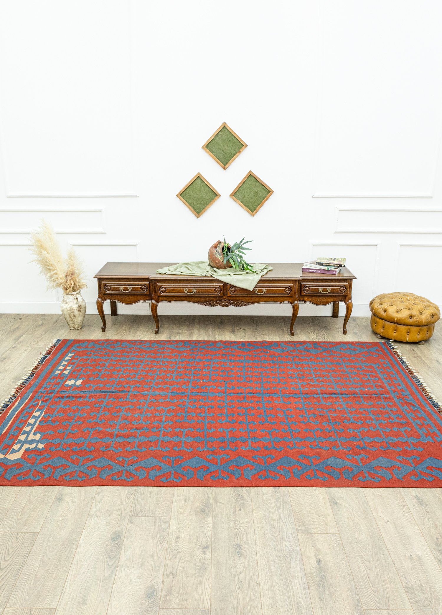 Ihlara El Dokuma Kırmızı Kilim 195x281 cm