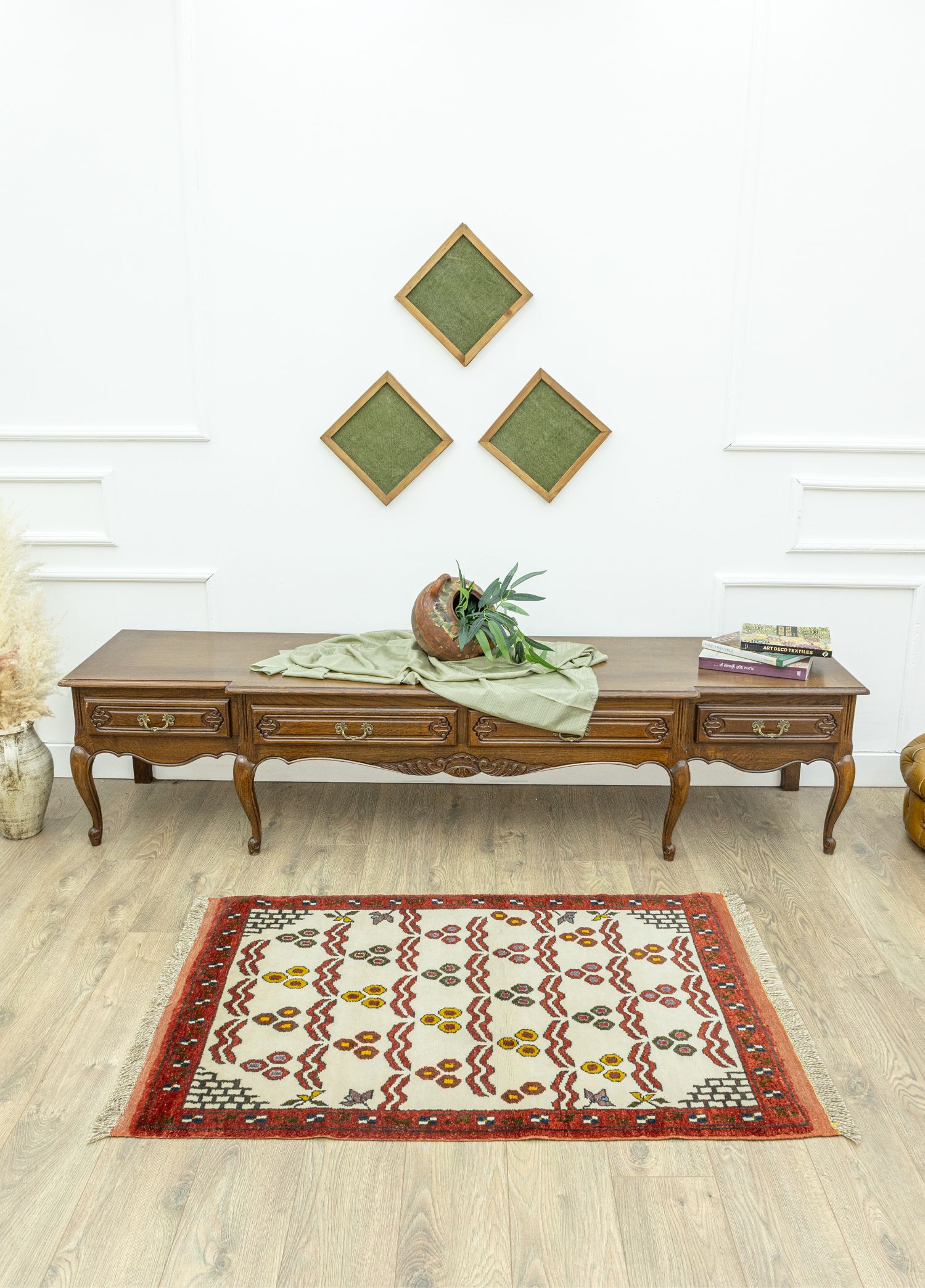 Neyra Çintemani Desenli Yün Halı 90x130 cm