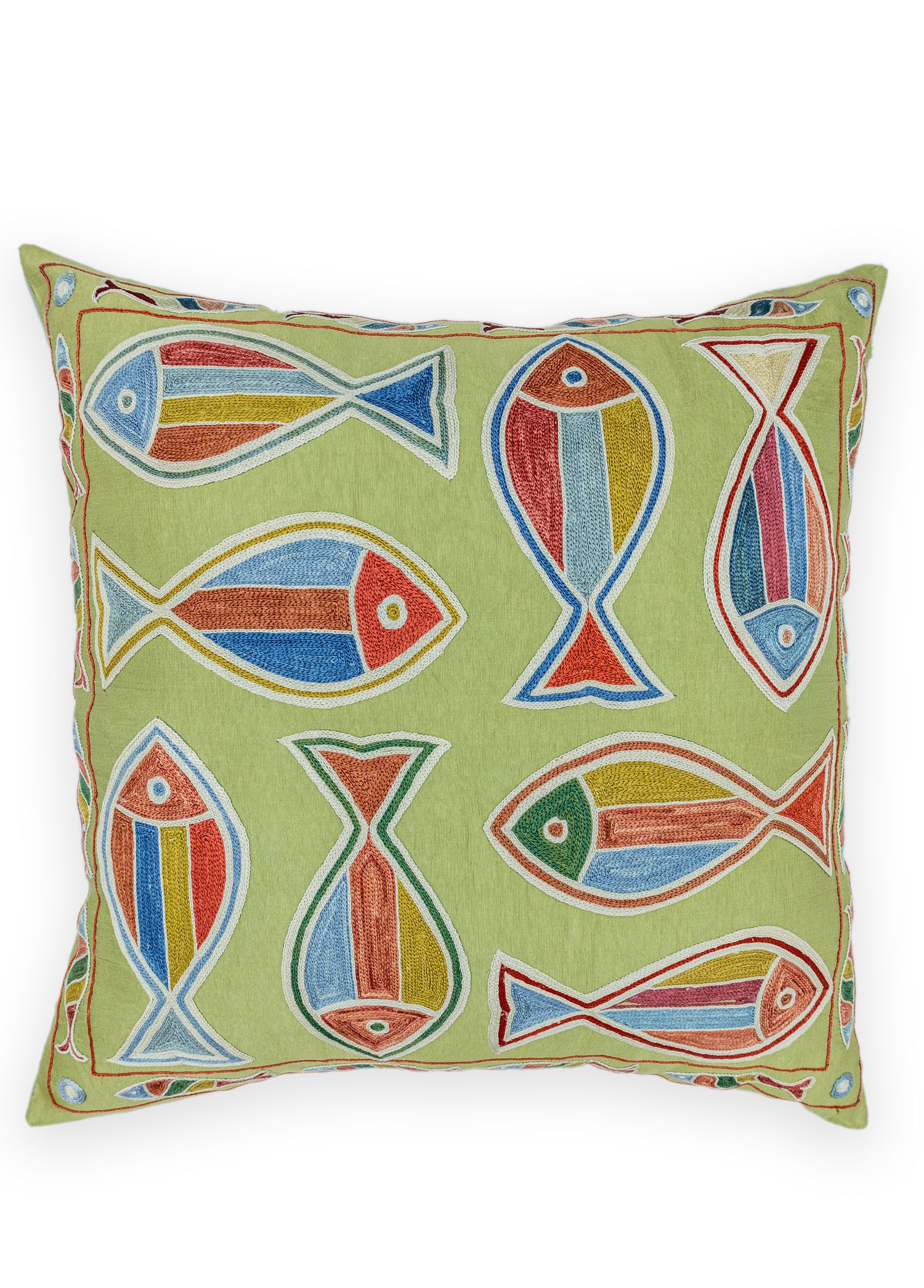 Krista Fish Pattern Handmade Cushion 50x50 cm