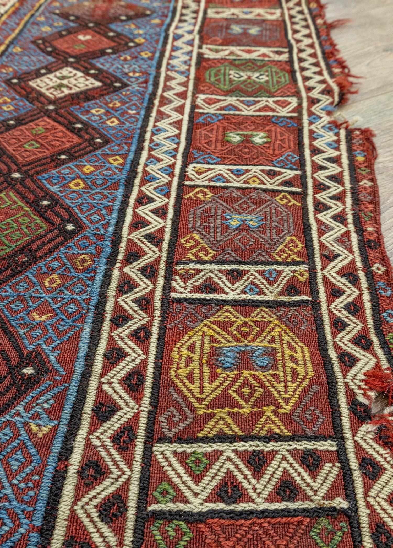 Konya, Hand-Woven Antique Cicim Kilim 170x230 cm