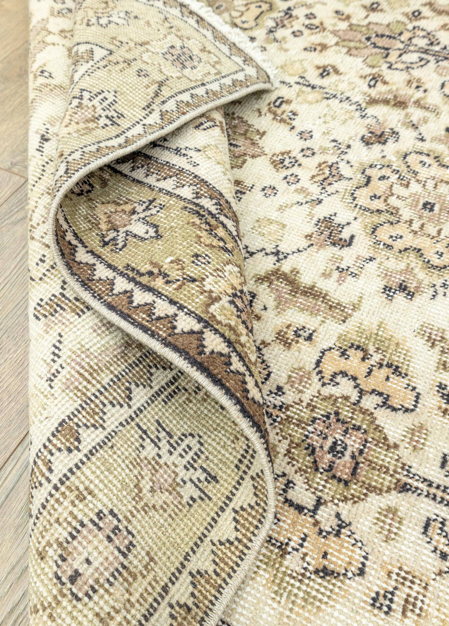 Fida Natural El Dokuma Vintage Halı 113x202 cm