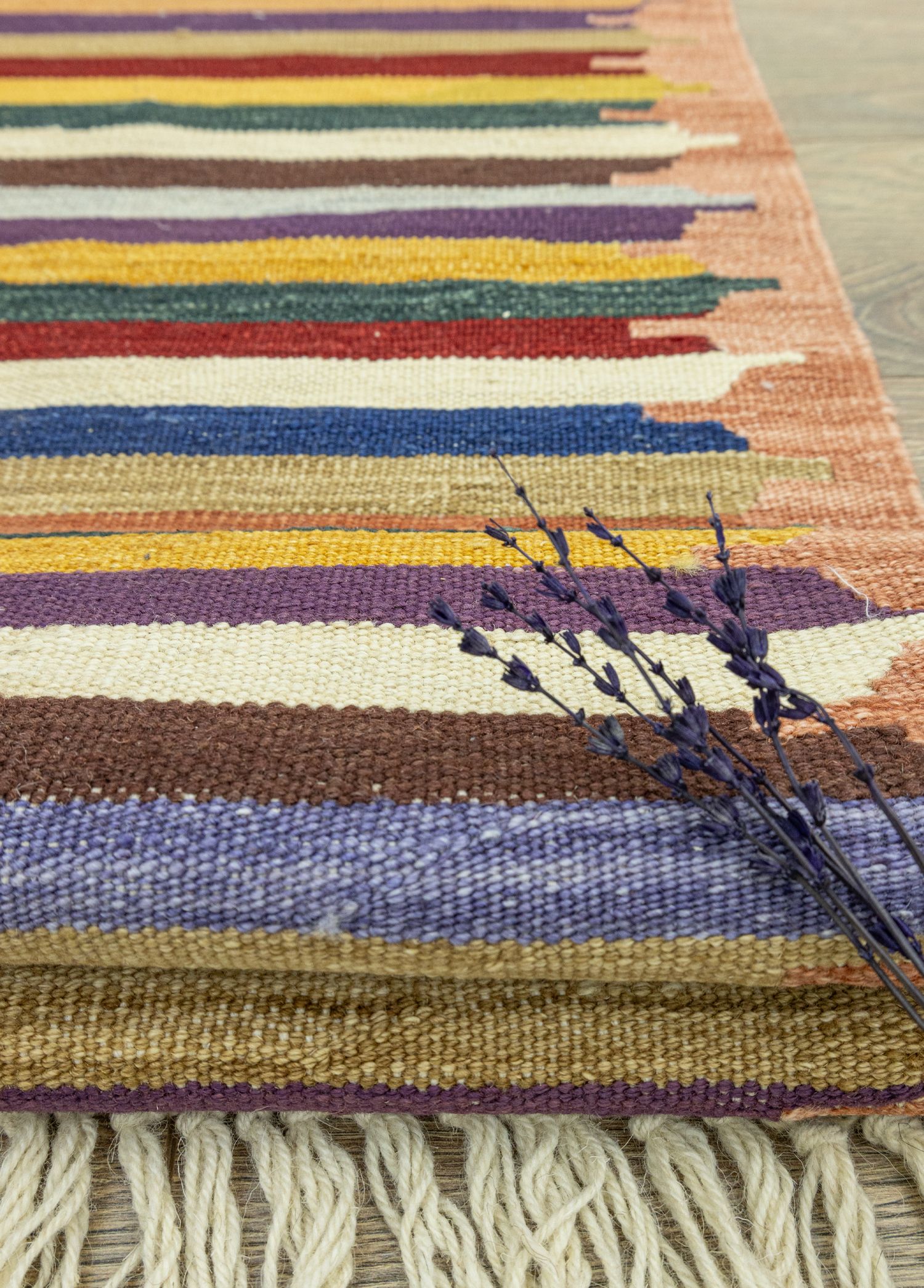Liora Çubuk Tasarımlı Yün Kilim 114x177 cm