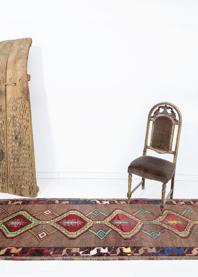Eli Belinde Pattern Wool Runner 2,9x10.9 ft
