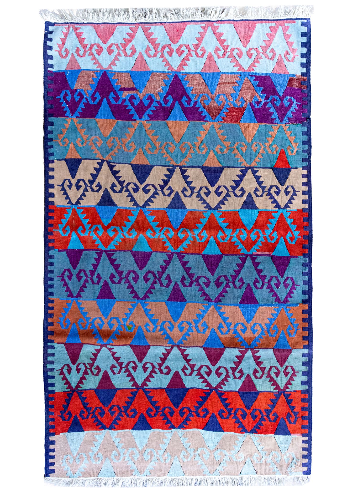 Darya İlkel Desenli Renkli El Dokuma Kilim 95x164 cm