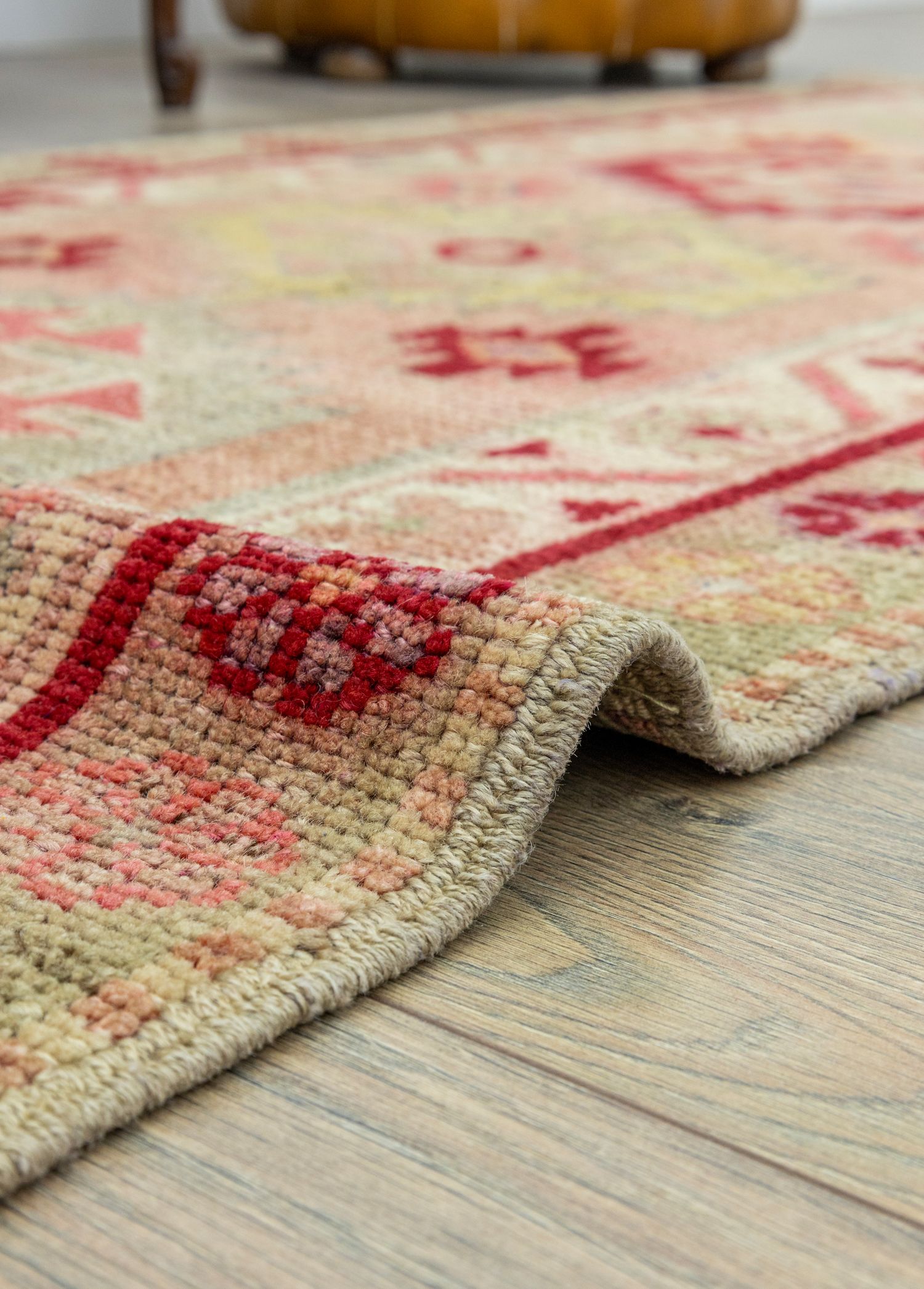 Handwoven Herki Runner in Ash Blonde Color 86x350 cm