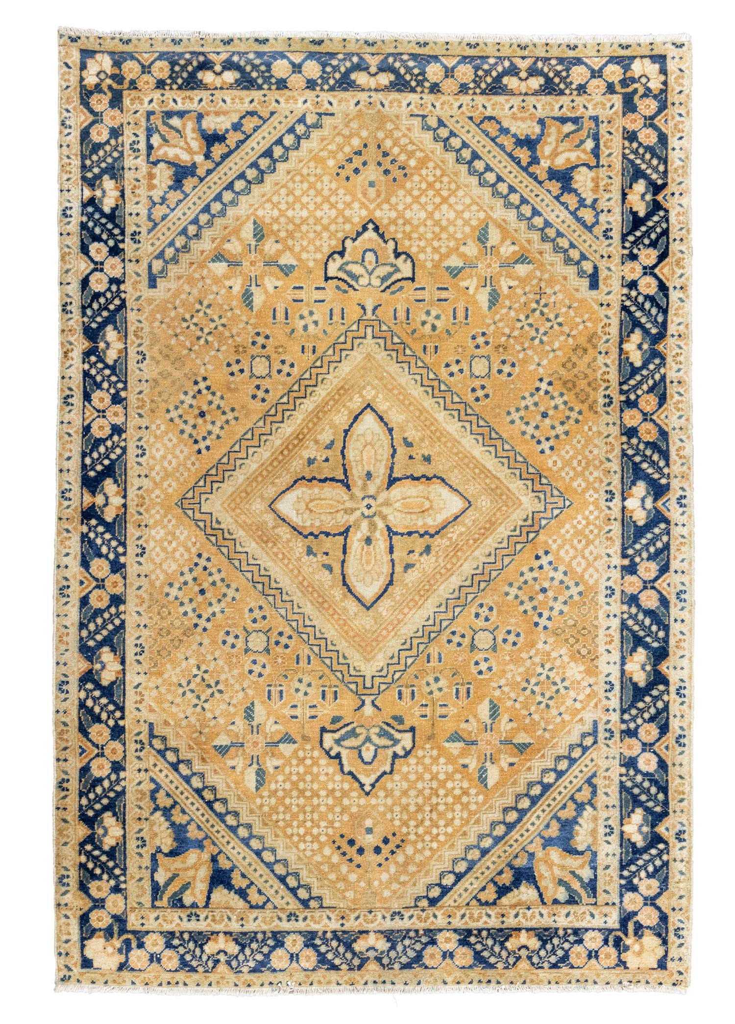 Marivan Hand-Woven Geometric Pattern Persian Rug 140x205 cm