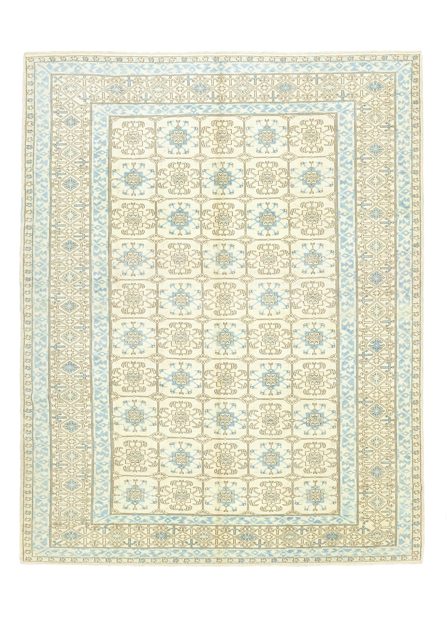 Klark Geometric Patterned Wool Rug, sized 284x346 cm.