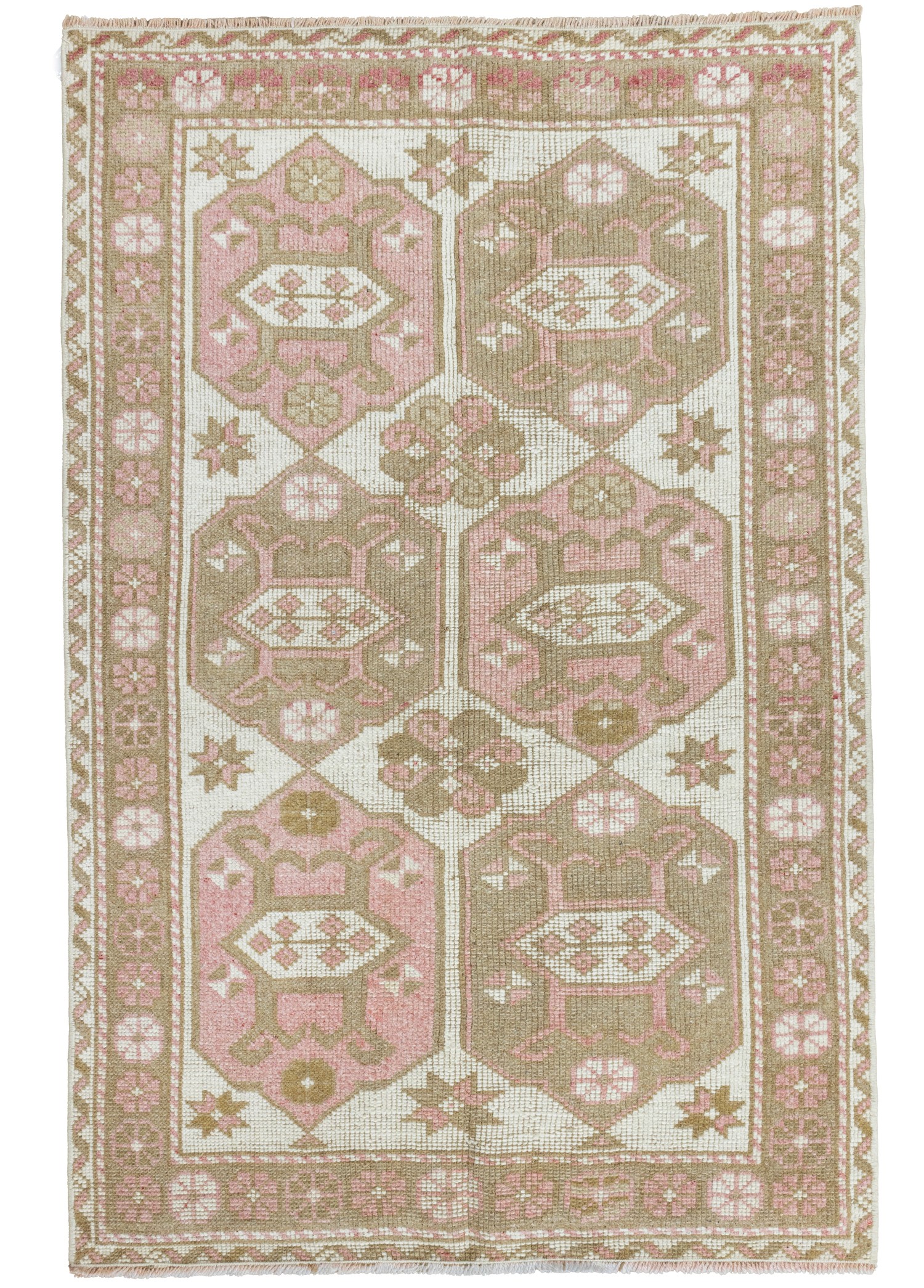 Kerec Star Pattern Handwoven Carpet 81x122 cm