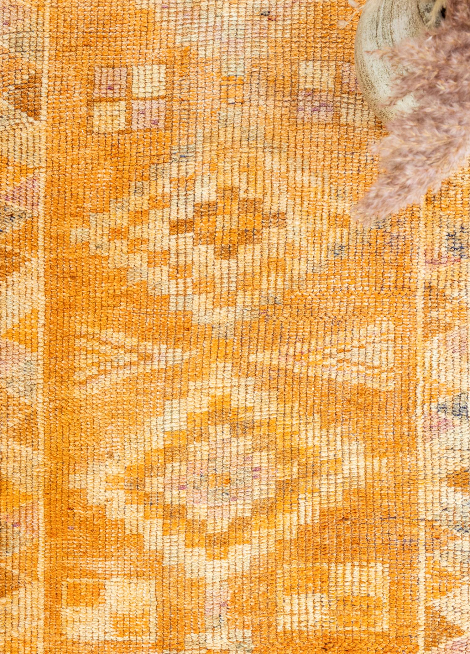 Zuhra Orange Hand-Woven Herki Runner 76x370 cm