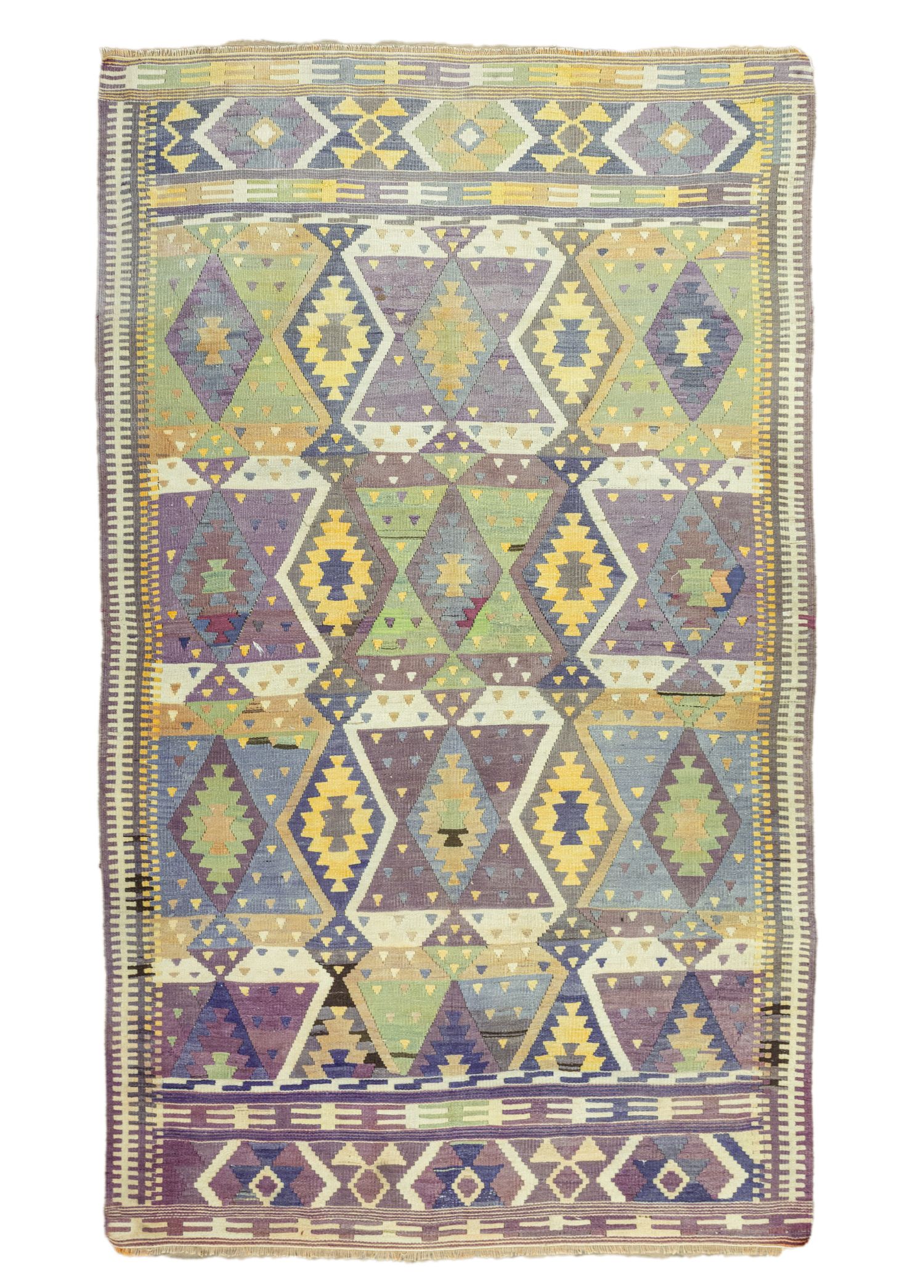 Barak Pastel Renkli Yün Kilim 156x257 cm