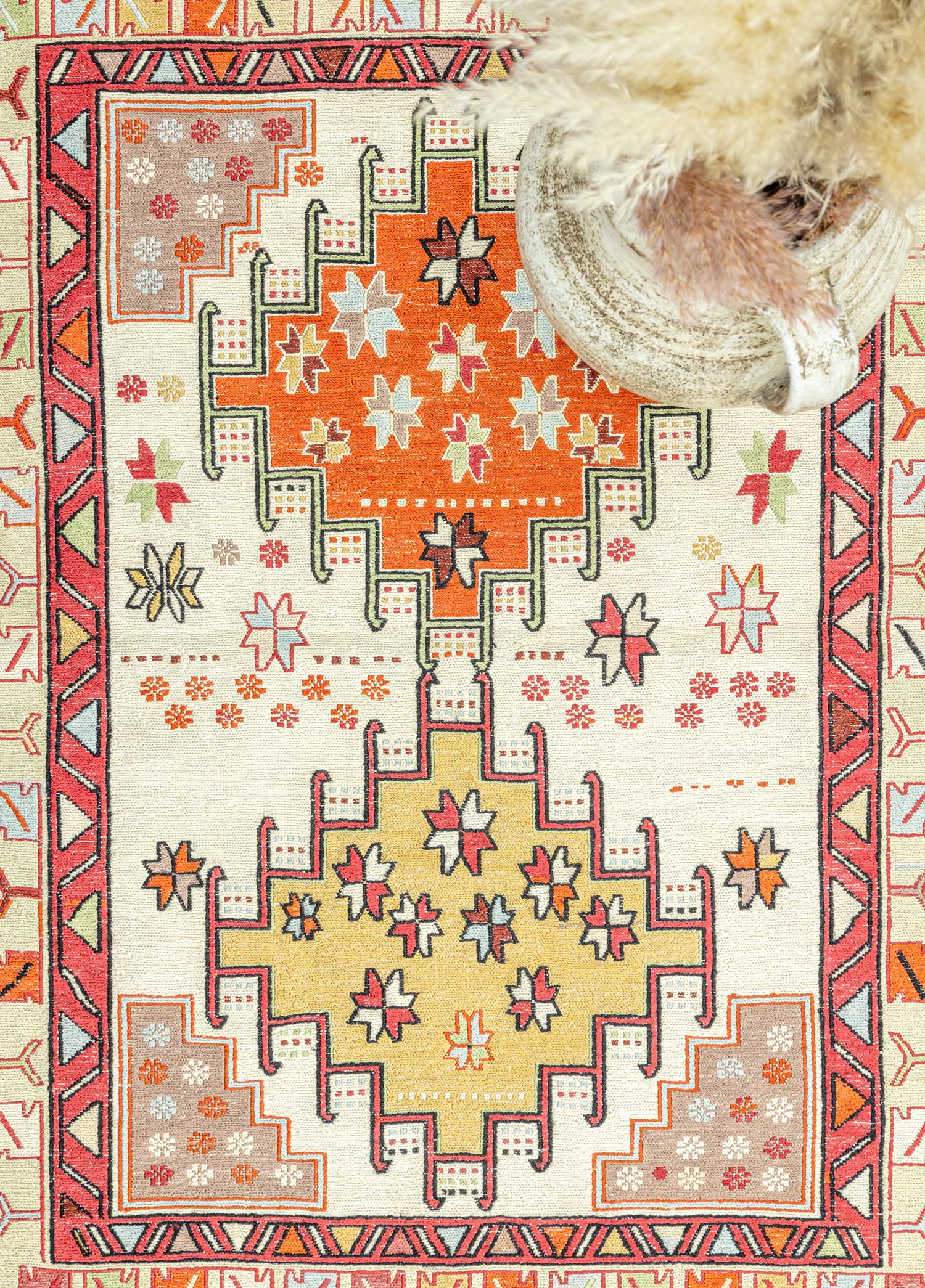 Satu El Dokuma İpek Sumak Kilim 76x102 cm