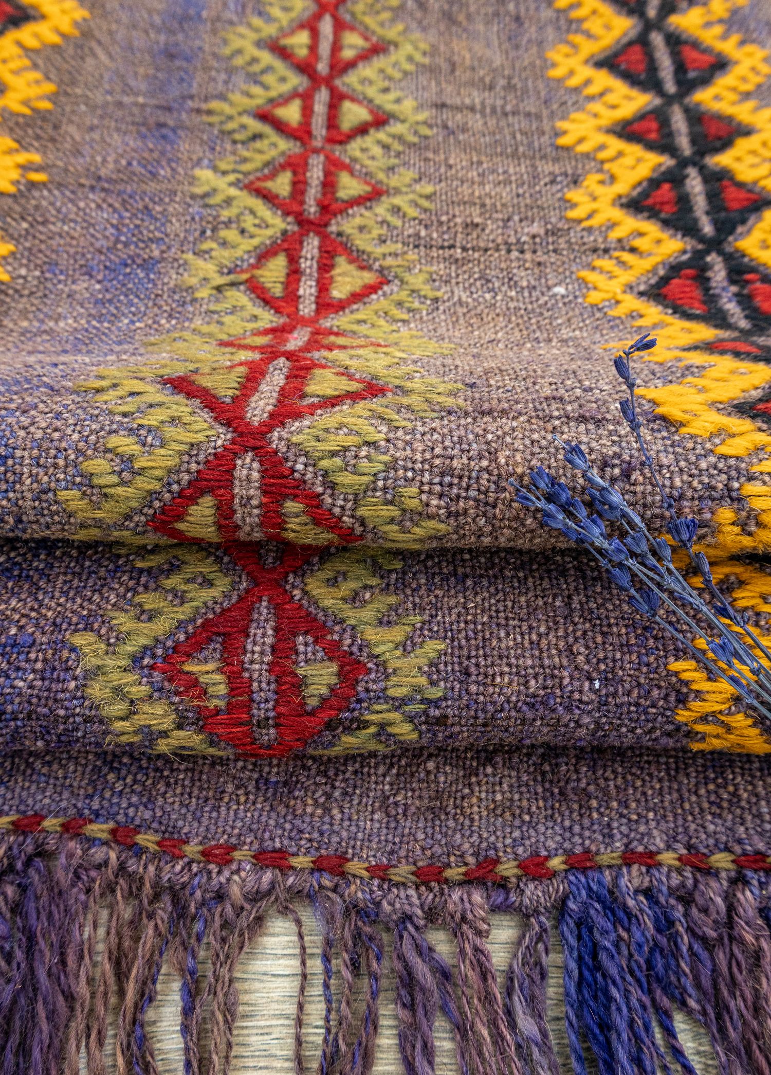 Aiden Hand-Woven Double-Wings Wool Cicim Kilim 124x168 cm