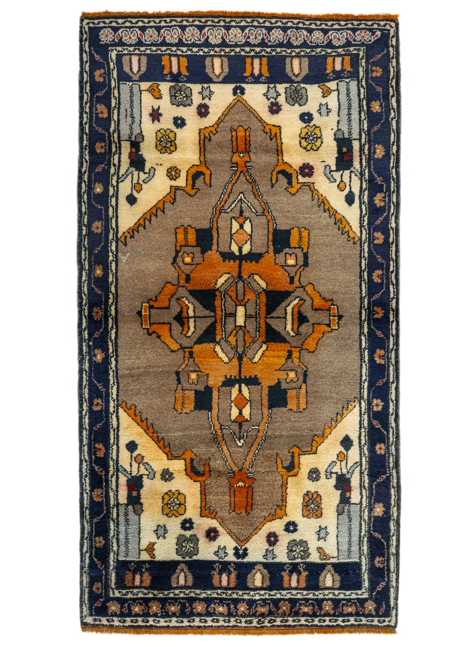 Delvan Rustik El Dokuma Yün Halı 115x224 cm