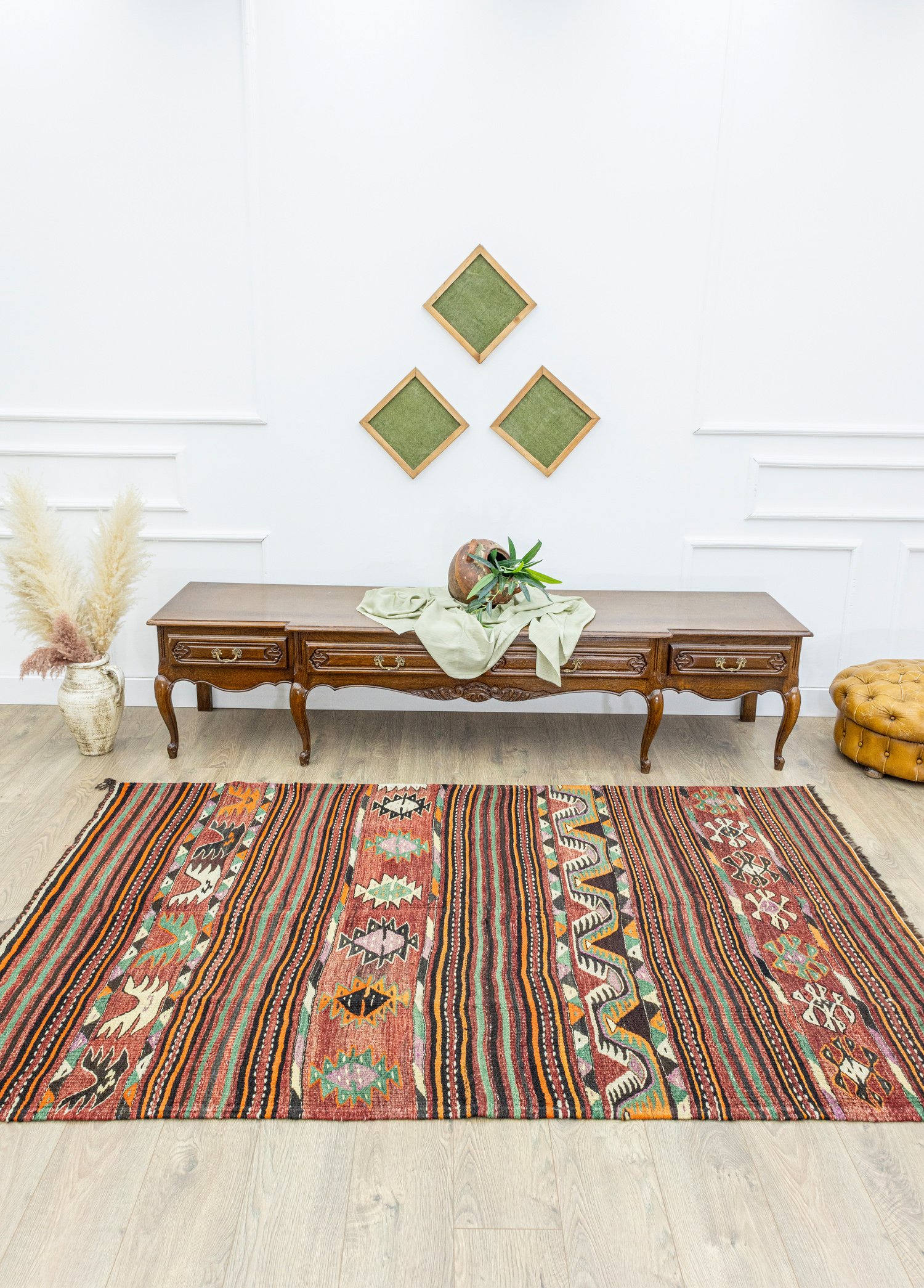 Alaz Ethnic Patterned Handwoven Kilim 145x236 cm