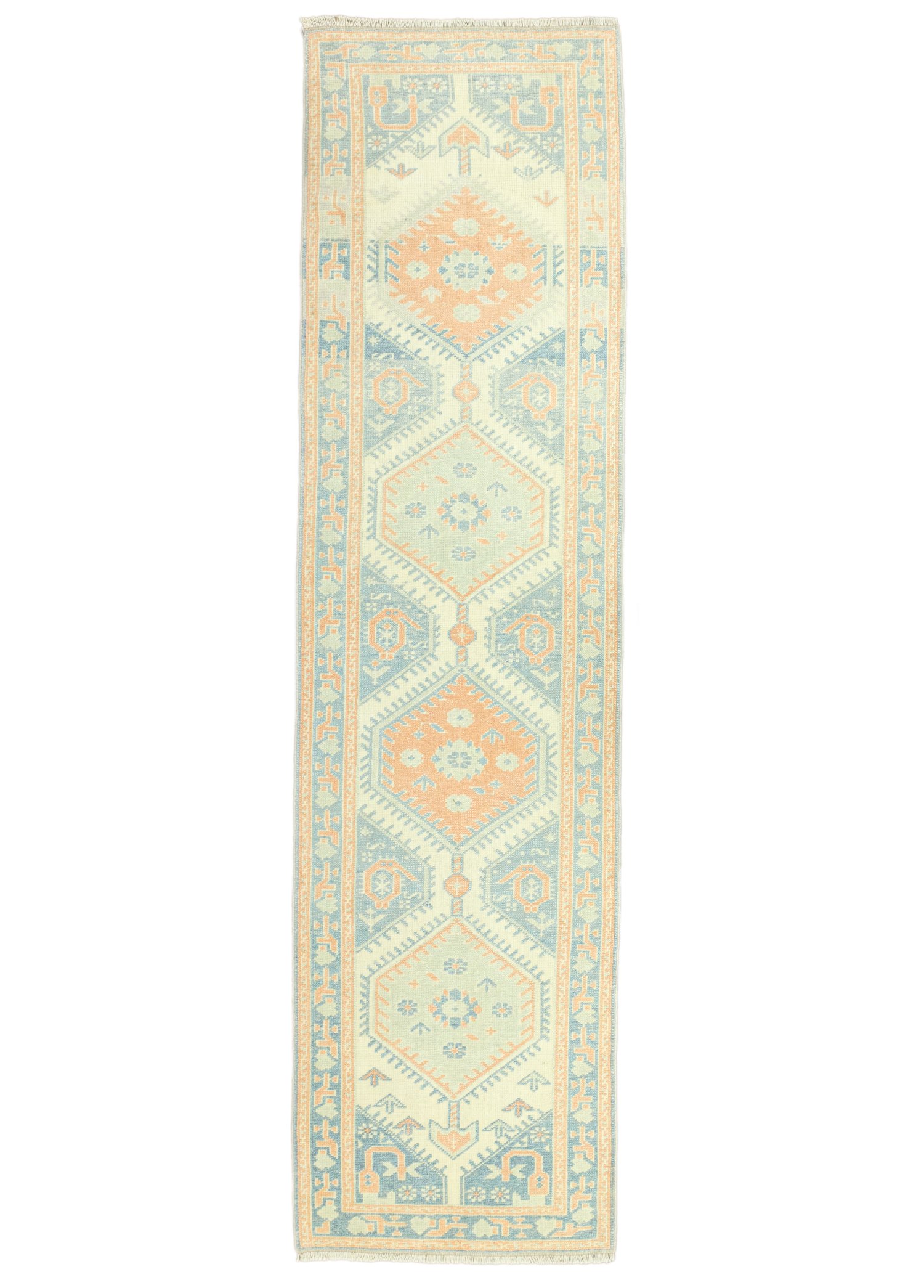 Coten Pastel Colored Uşak Runner 87x368 cm