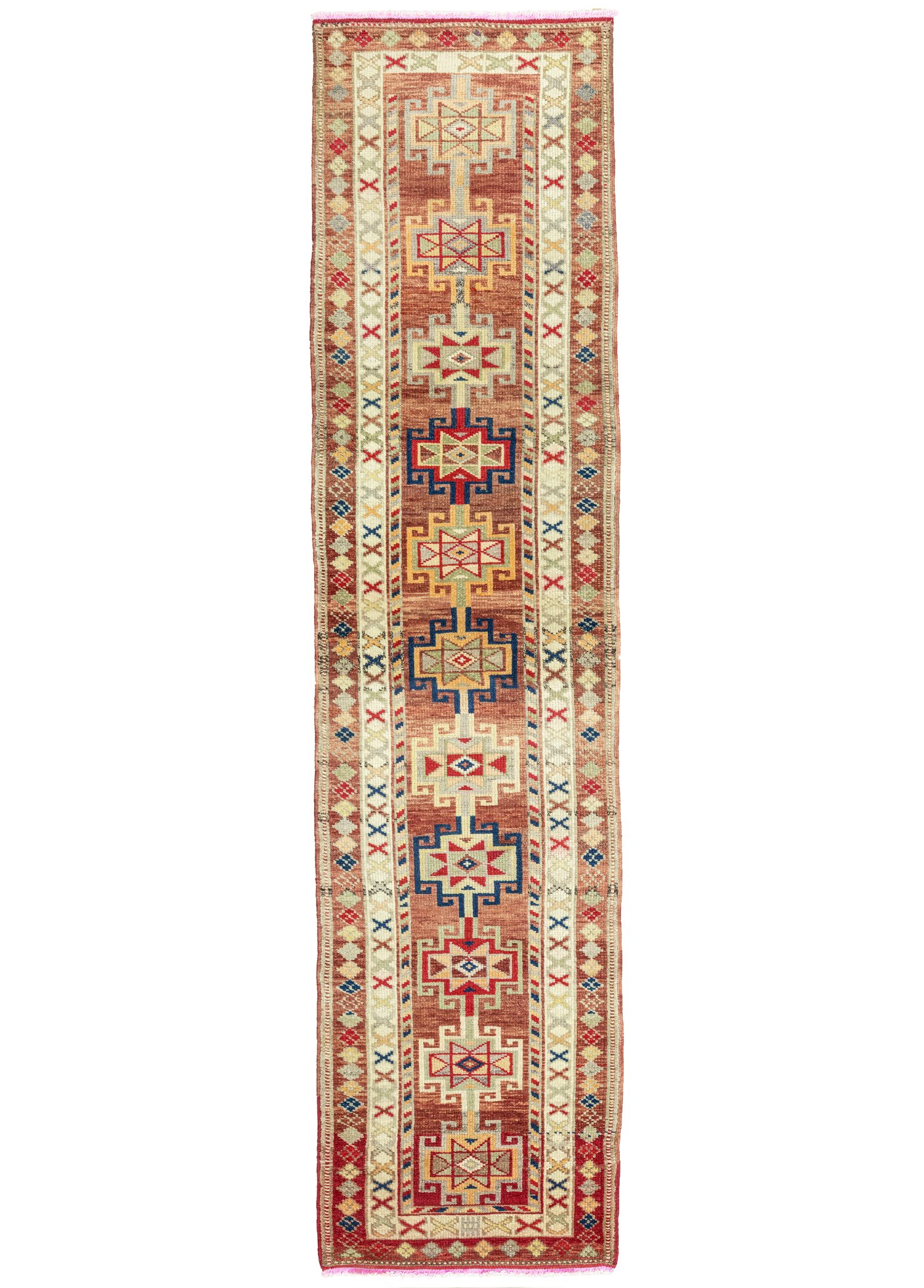 Aref Colorful Handwoven Herki Runner 82x361 cm