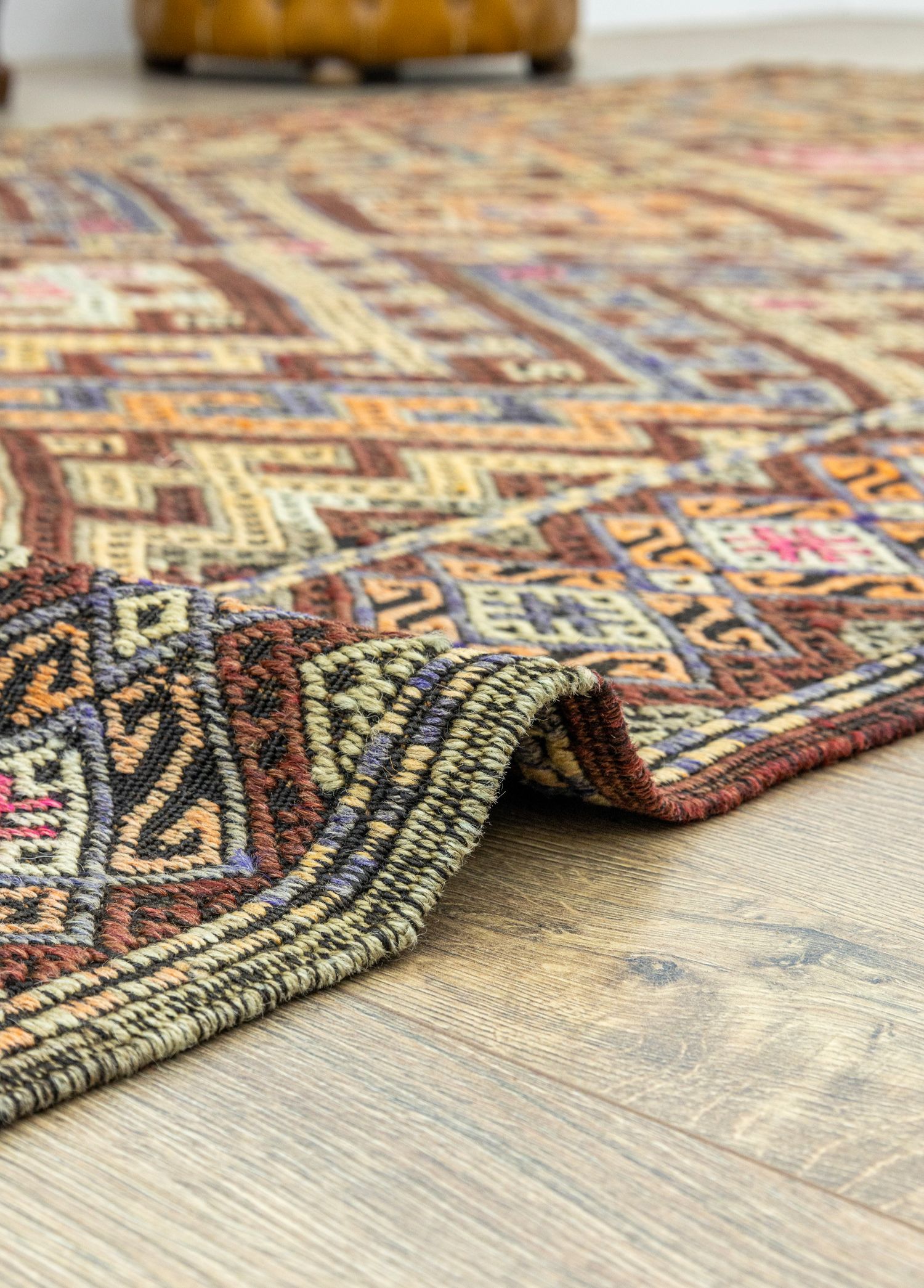 Hazra Geometrik Tasarımlı Cicim Kilim 153x433 cm