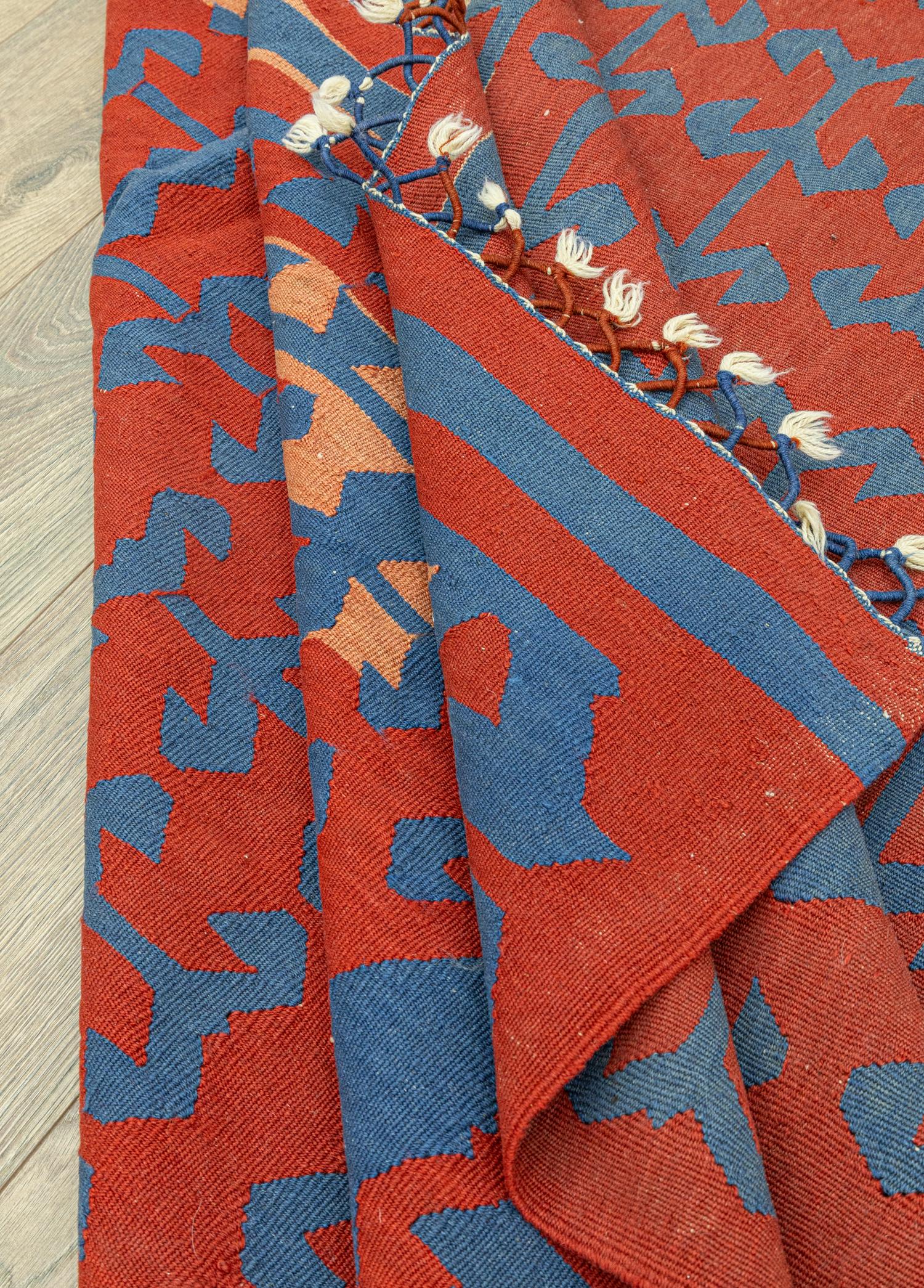 Ihlara El Dokuma Kırmızı Kilim 195x281 cm