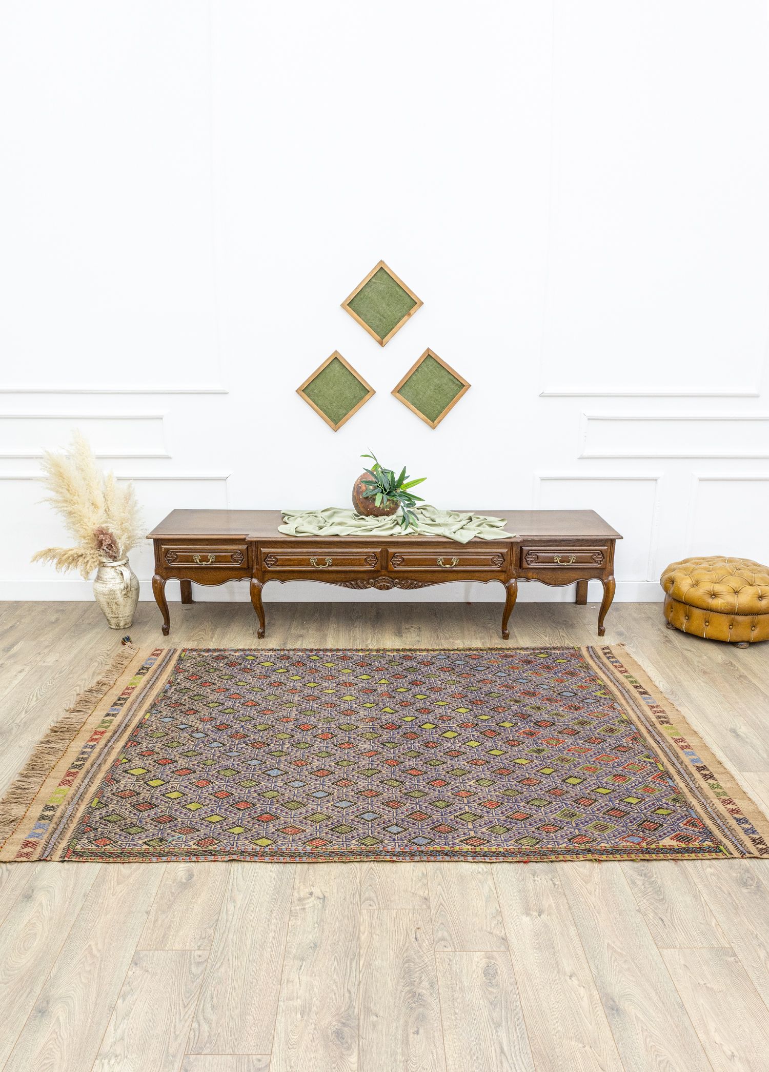 Mogan Renkli Yün Cicim Kilim 156x240 cm