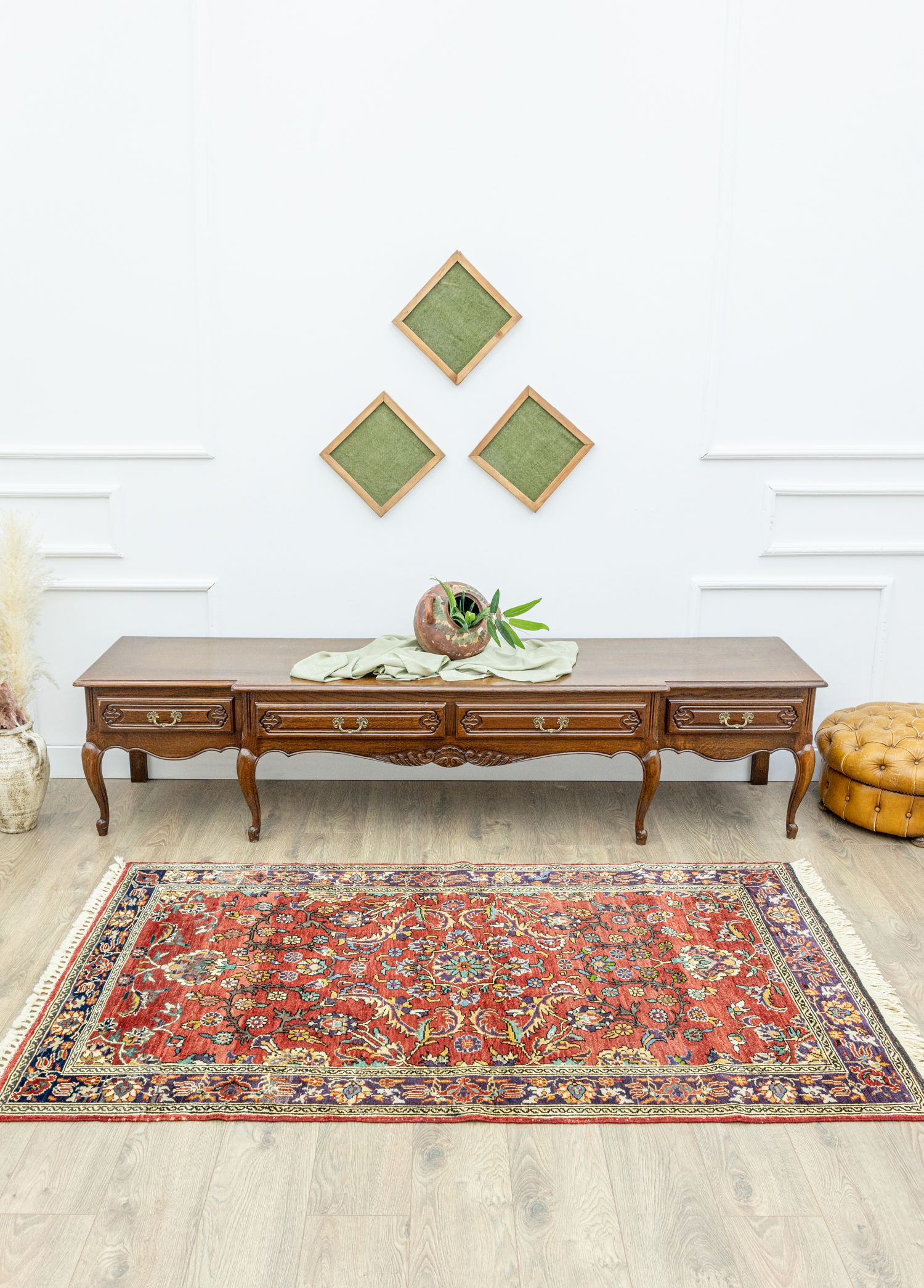 Asem Floral Red Handwoven Rug 120x199 cm