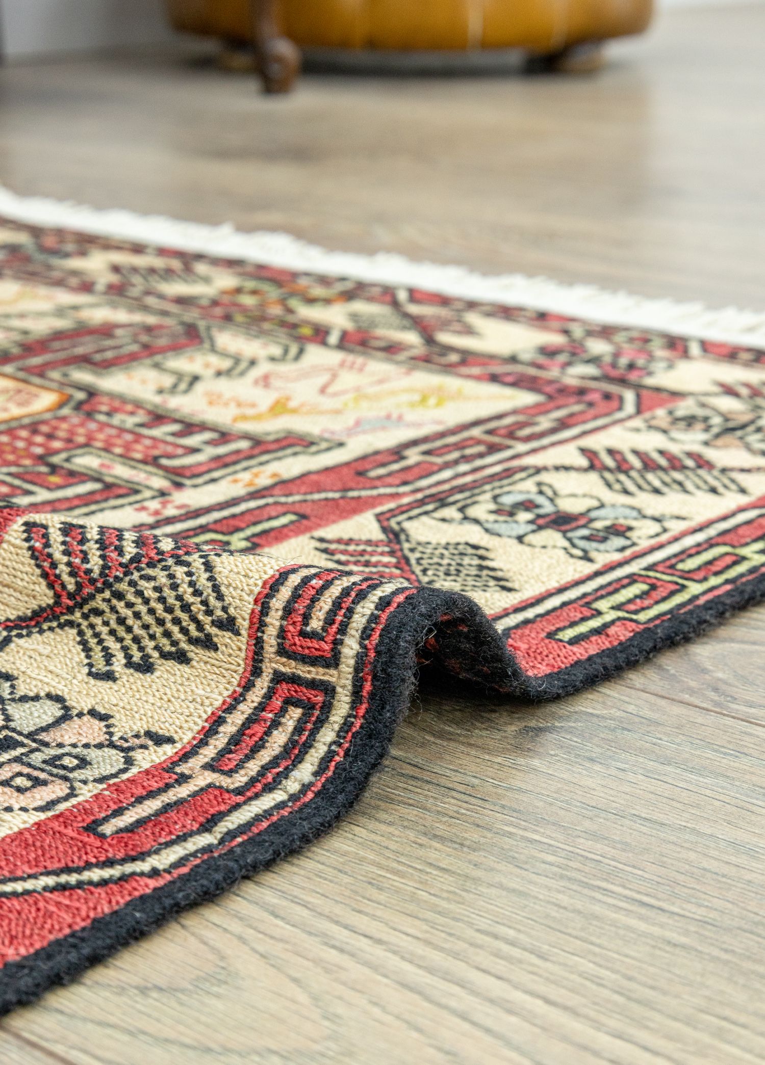 Yelli Renkli Sumak Dokuma Kilim 74x100 cm