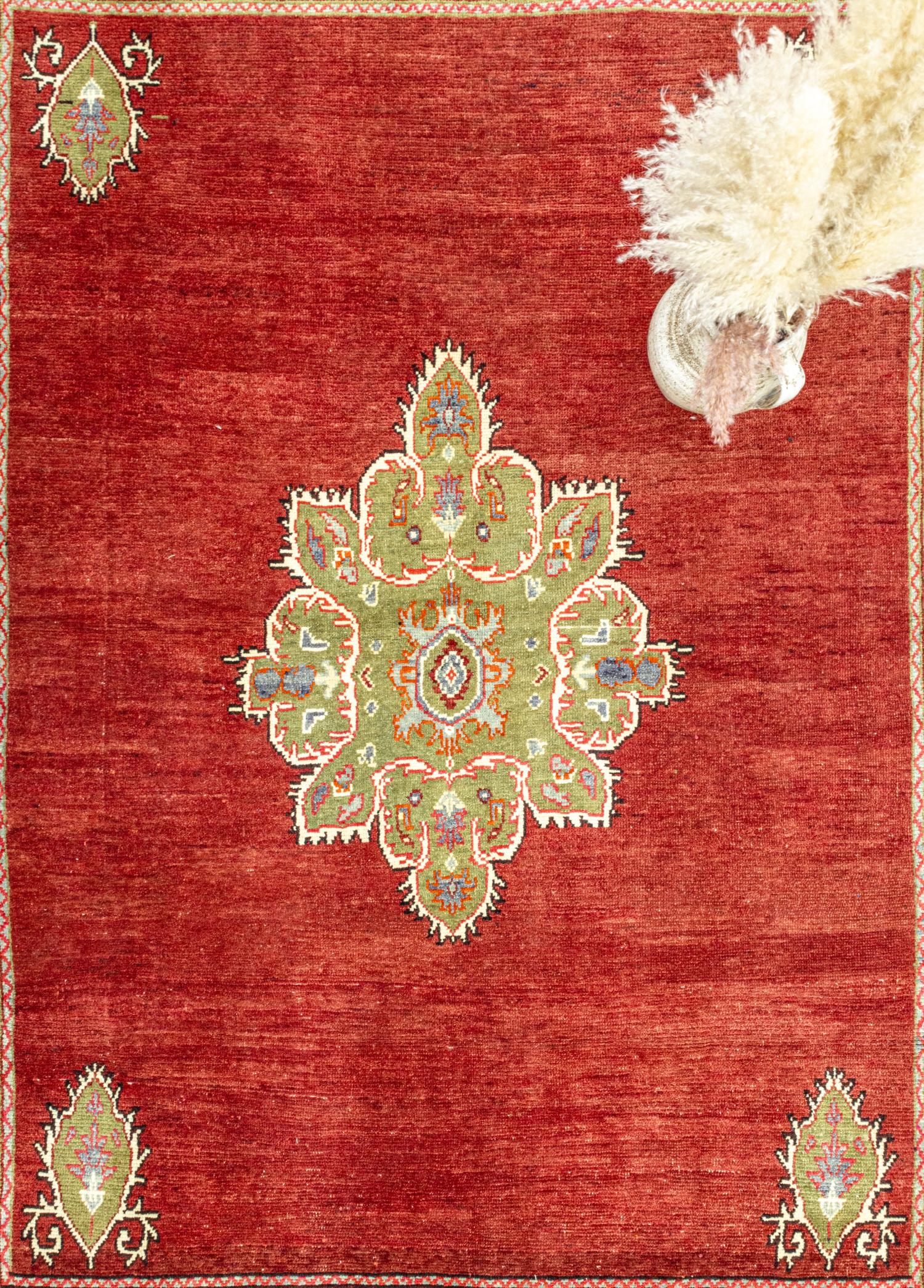 Camel Red Hand-Woven Rug 207x286 cm