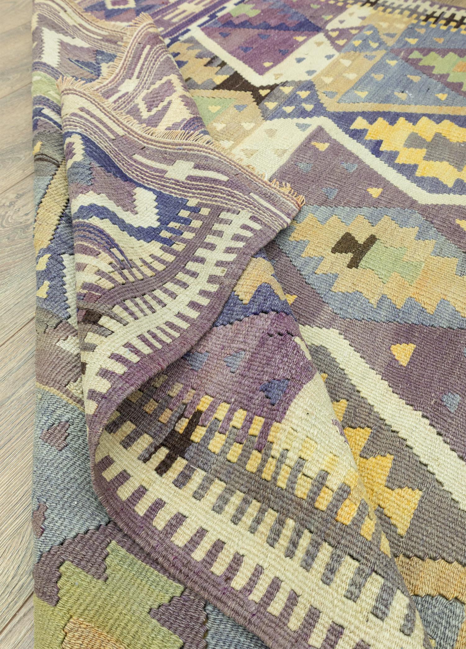 Barak Pastel Renkli Yün Kilim 156x257 cm