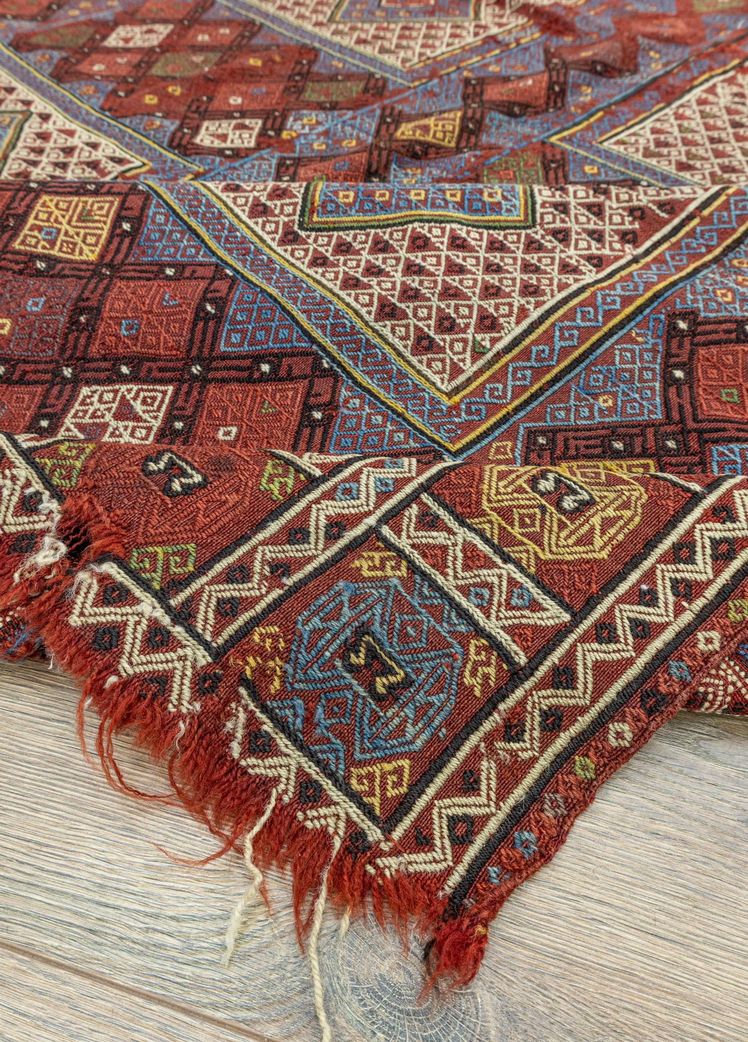 Konya, Hand-Woven Antique Cicim Kilim 170x230 cm