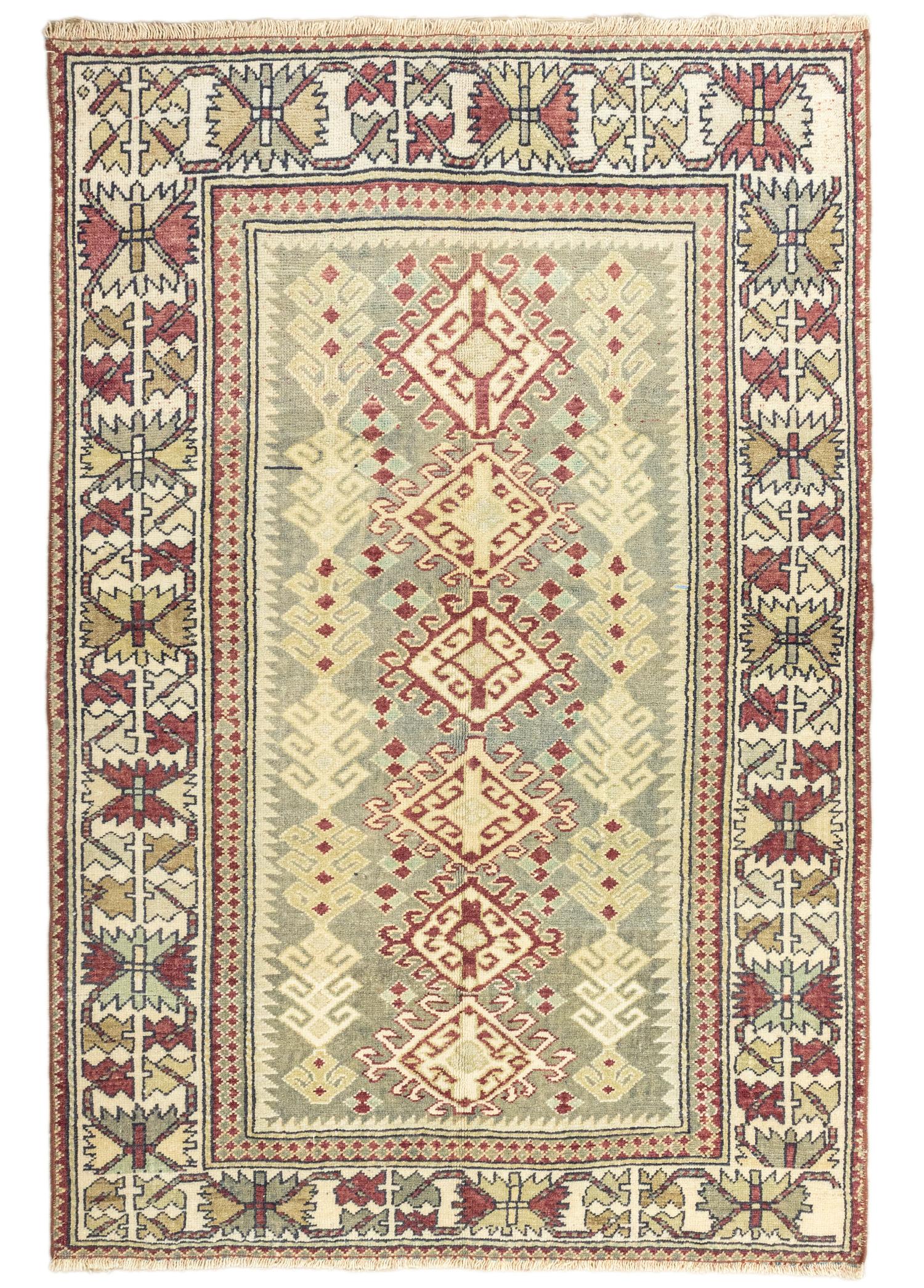Vidar Primitive Patterned Hand-Woven Wool Rug 117x178 cm