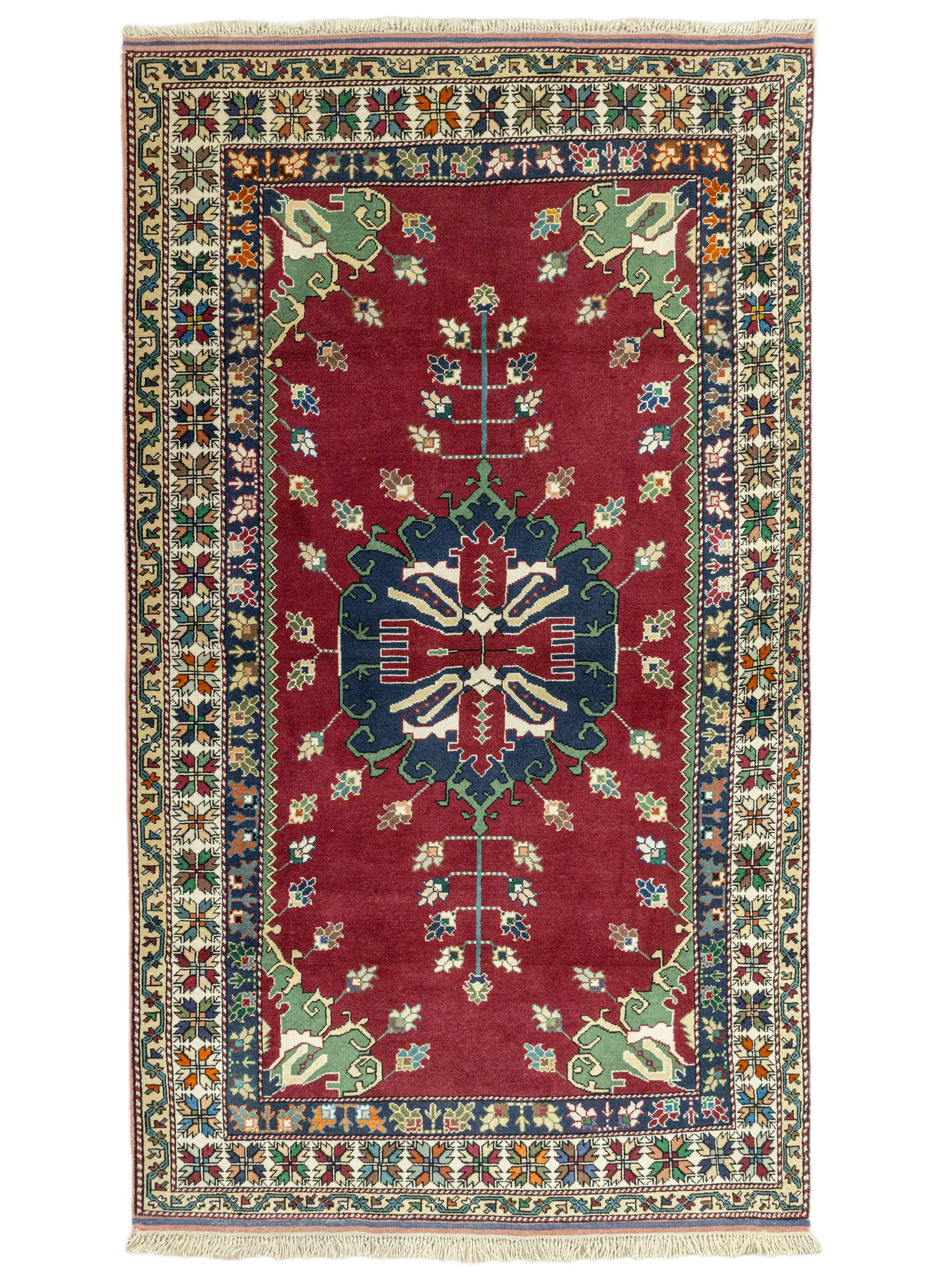 Marcin Rustic Red Wool Rug 183x330 cm