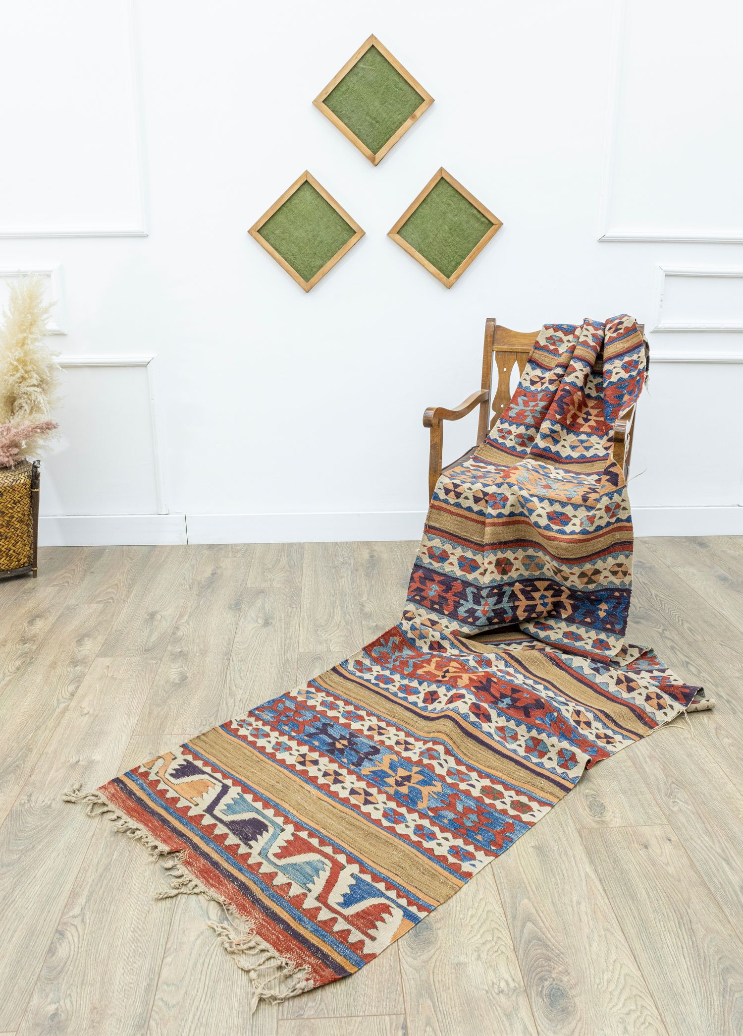 Konya, Karapınar Handwoven Antique Kilim Runner