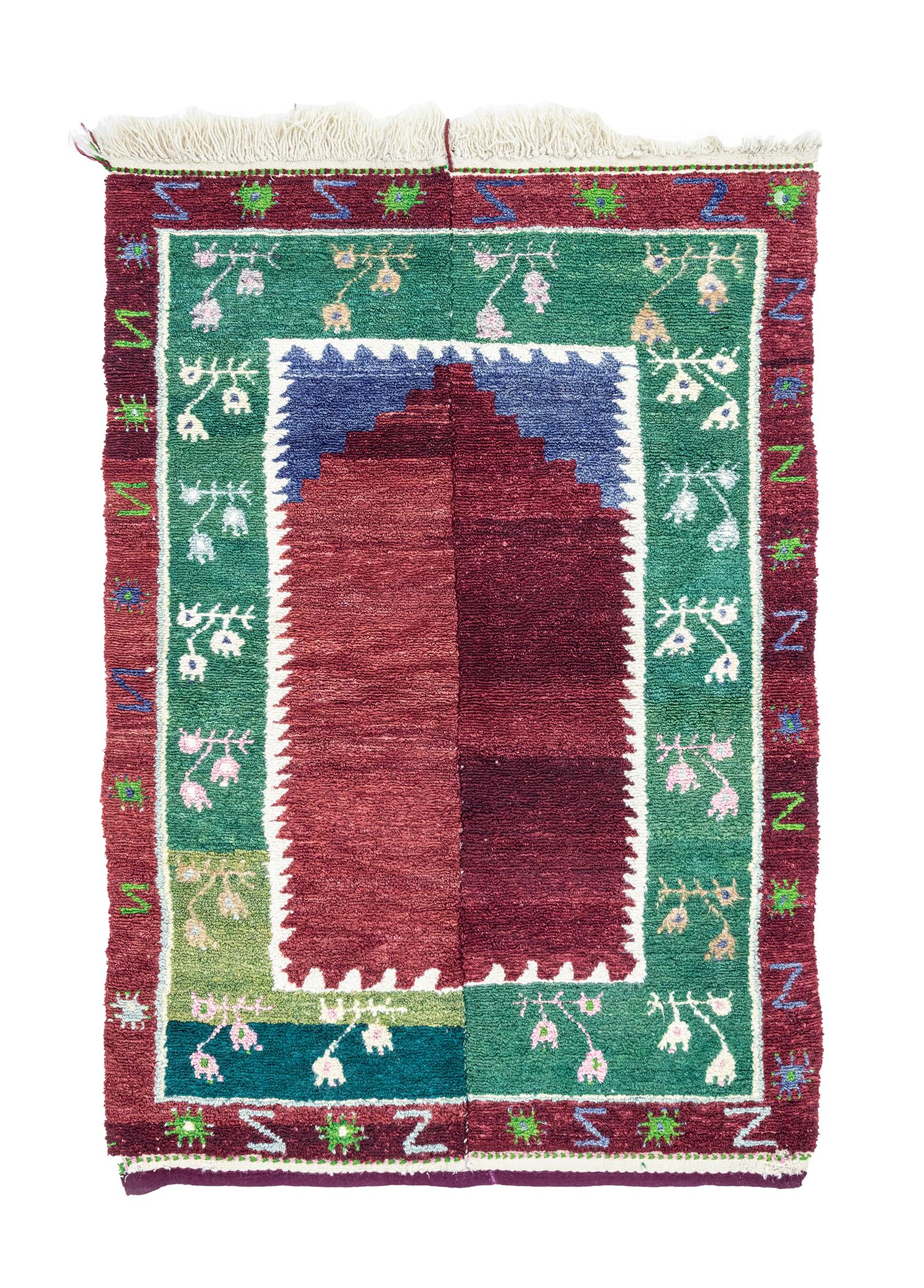Baran Vintage Mihrap Pattern Carpet 108x160 cm