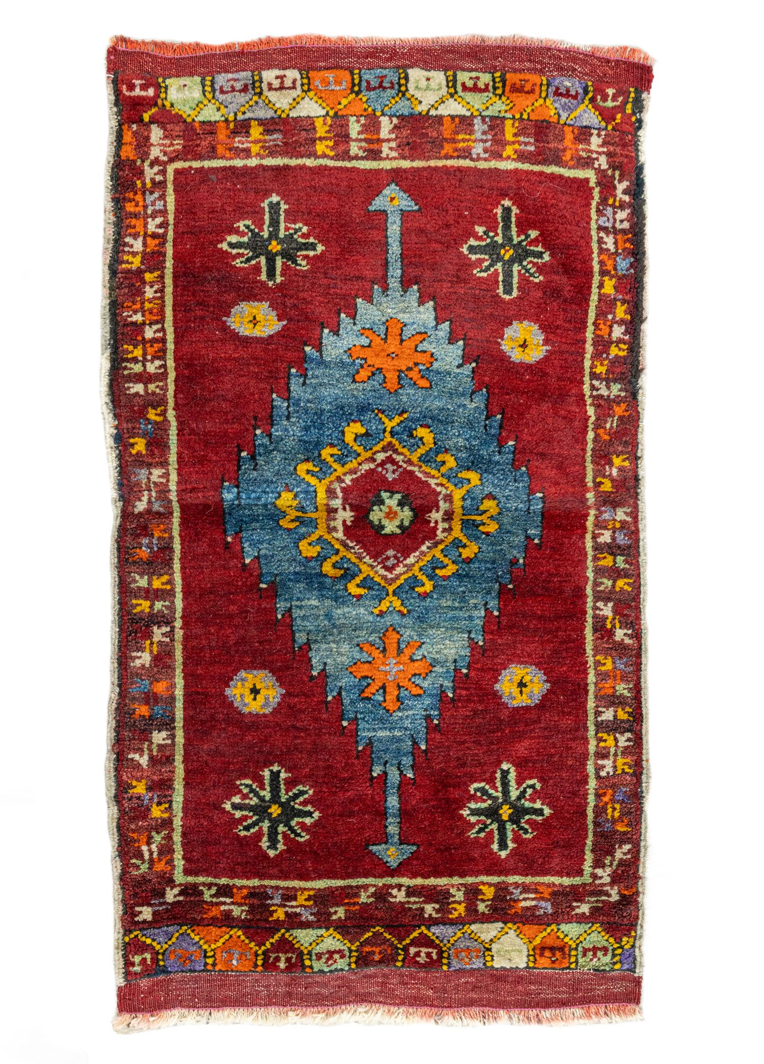 Konya, Hand-Woven Small Antique Rug 52x89 cm