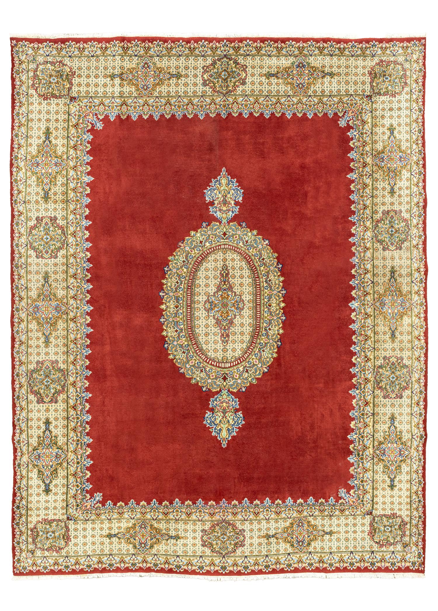 Armiya Madalyon Desenli Büyük İran Halısı 304x390 cm